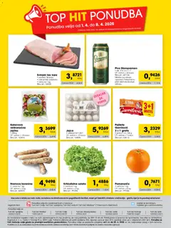 Tuš katalog akcije – veljaven od 01.04.2026 | Stran: 24 | Izdelki: Pašteta, Pivo, Pomarance, Solata