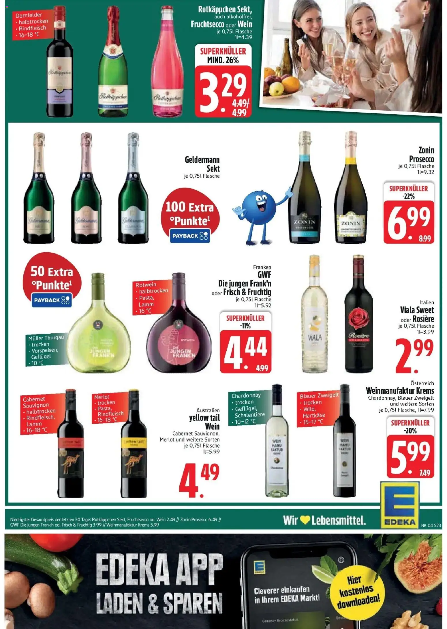 Edeka prospekt Vohburg	 – gültig ab 18.01.2026 | Seite: 25 | Produkte: Rotwein, Sekt, Fruchtsecco, Rindfleisch
