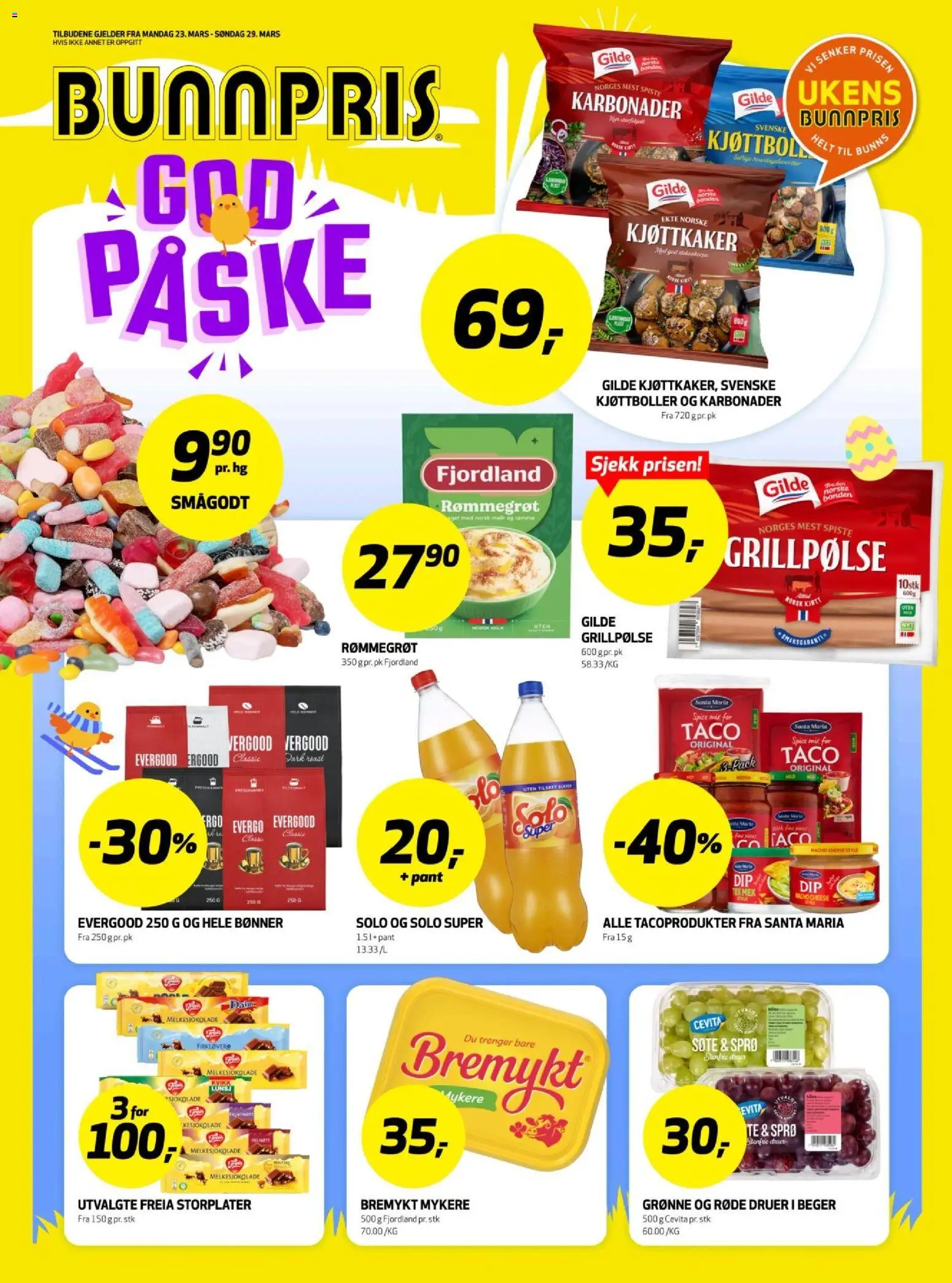 {H1} | Side: 1 | Produkter: Druer, Kjøttkaker, Cornulețe, Kolasås