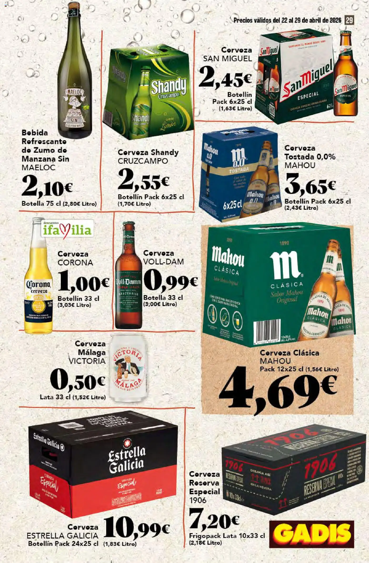 Gadis folleto │ válido desde el 22.04.2026 | Página: 29 | Productos: Cerveza, Ροζ πιπέρι, Manzana, Nevera