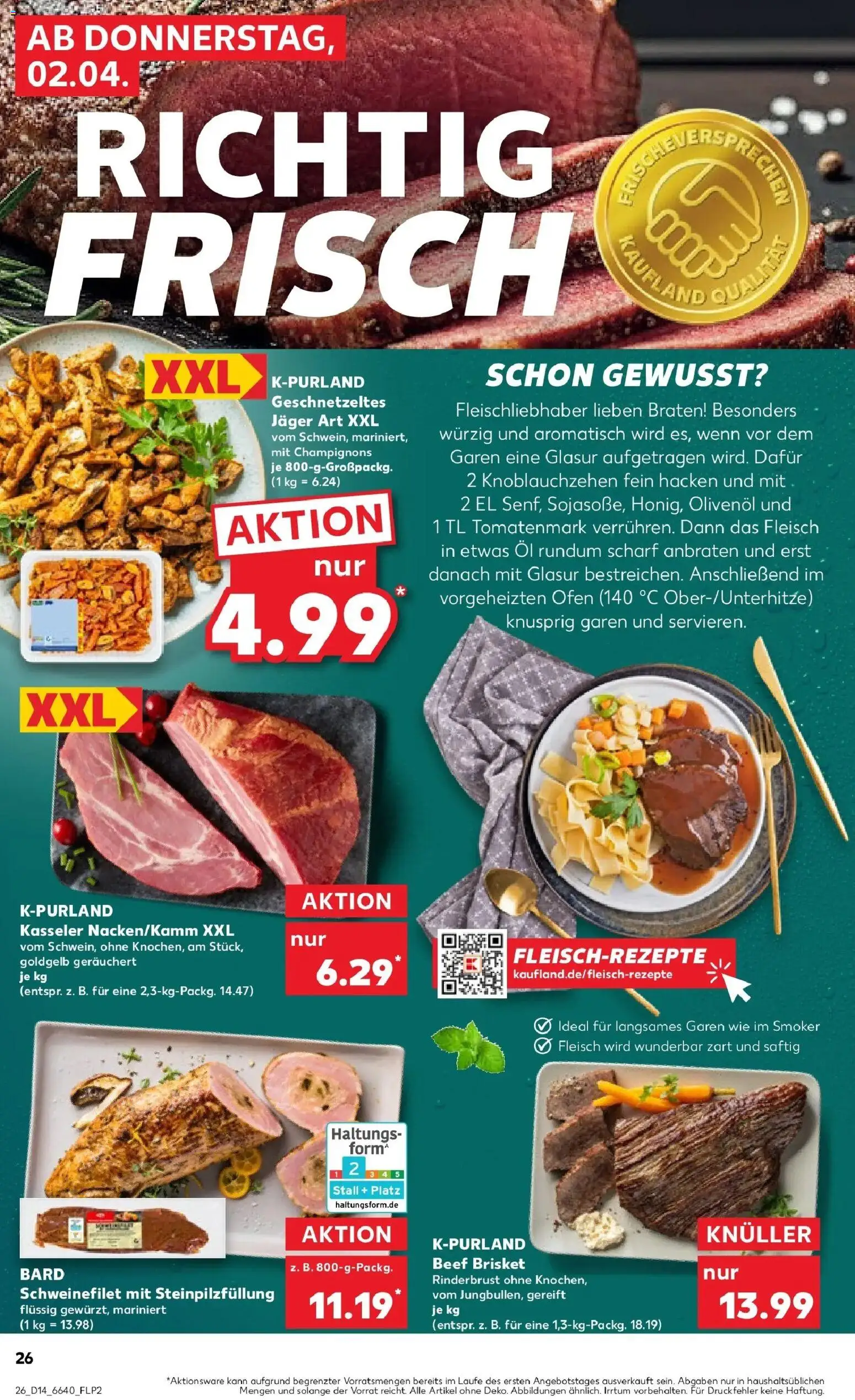 Kaufland Prospekt Überlingen	 – gültig ab 02.04.2026 | Seite: 26 | Produkte: Ofen, Öl, Olivenol, Fleisch