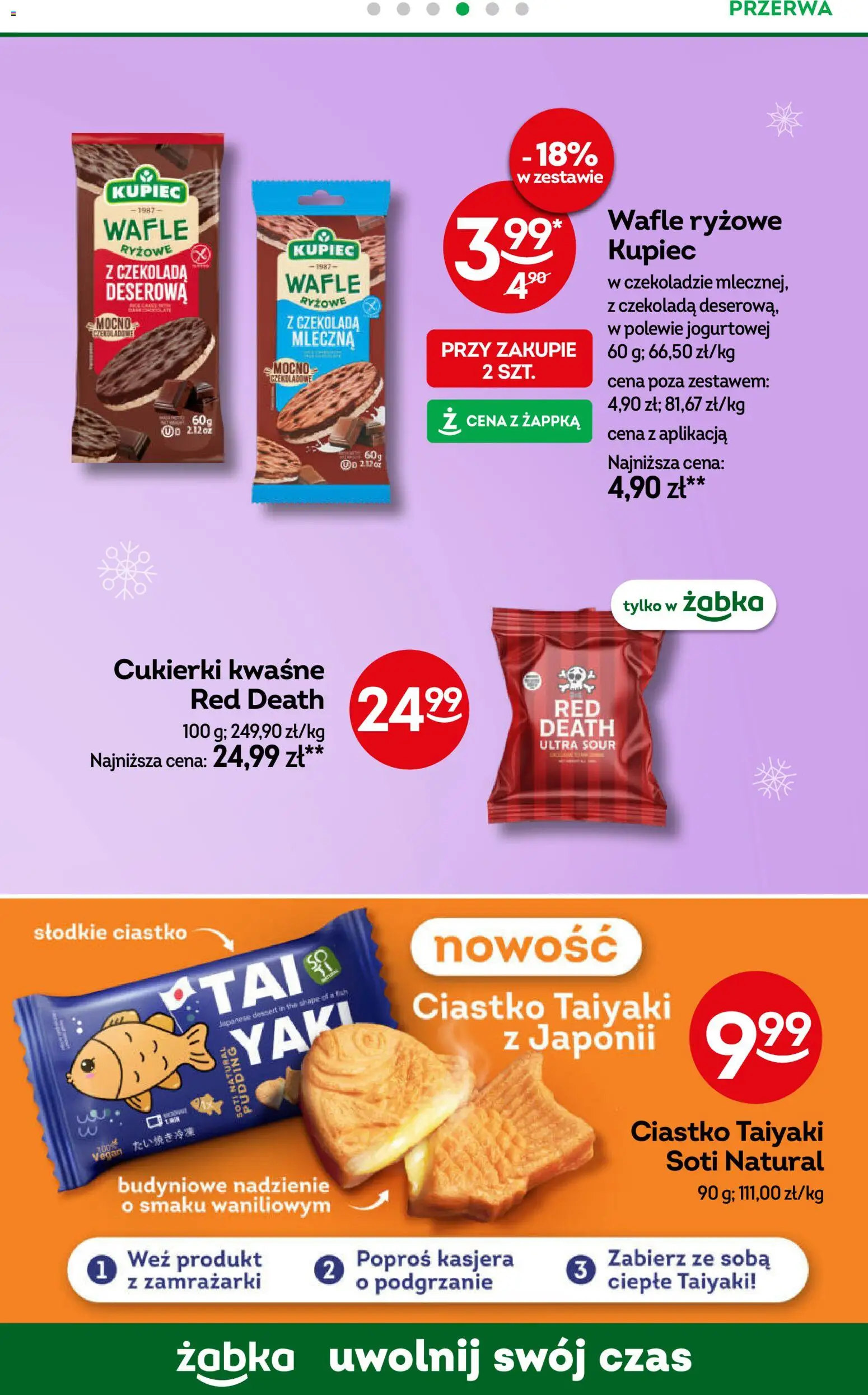Żabka Gazetka od 11.02.2026 | Strona: 53 | Produkty: Wafle, Czekolada mleczna, Wafle ryżowe, Czekolada