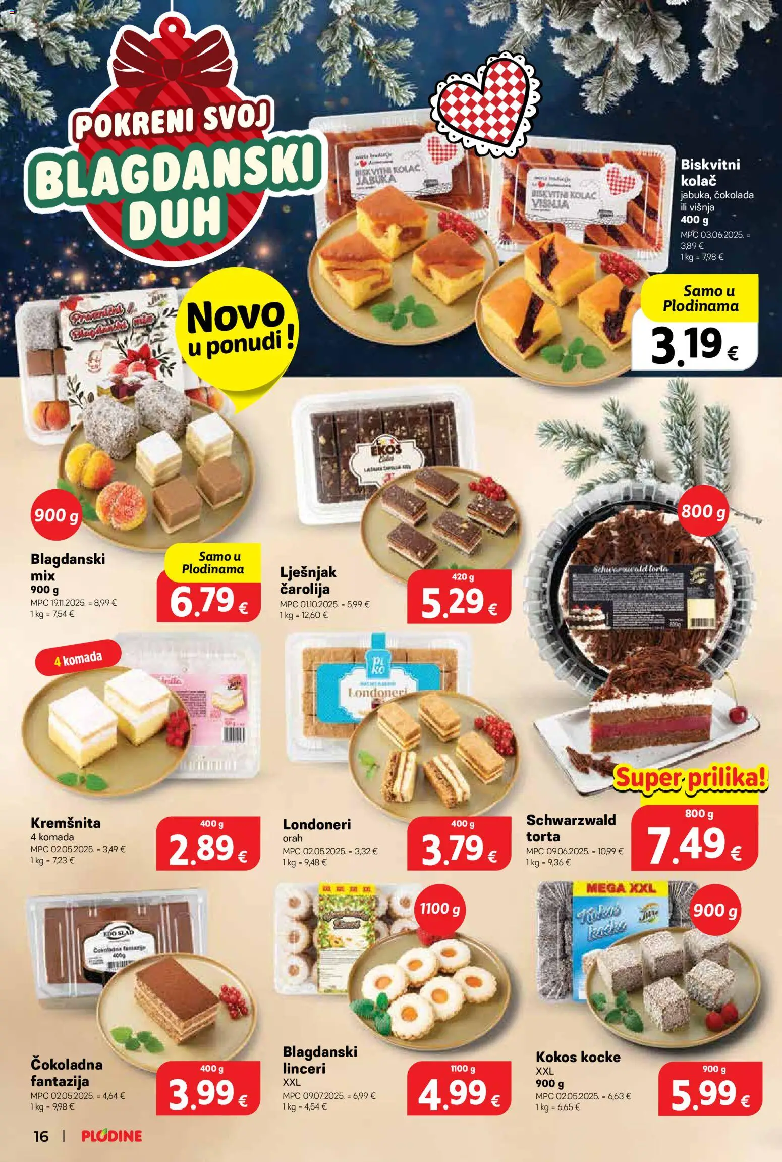 Plodine katalog | vrijedi od 03.12.2025 | Stranica: 16 | Proizvodi: Čokolada, Lješnjak, Disk, Orah