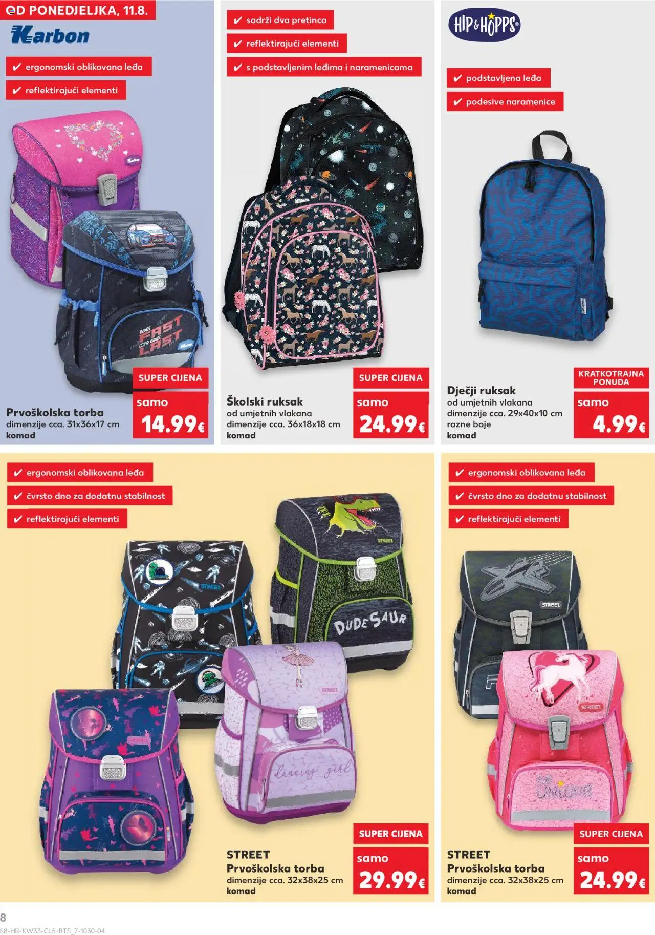 Kaufland katalog | vrijedi od 11.08.2025 | Stranica: 8 | Proizvodi: Ruksak, Torba