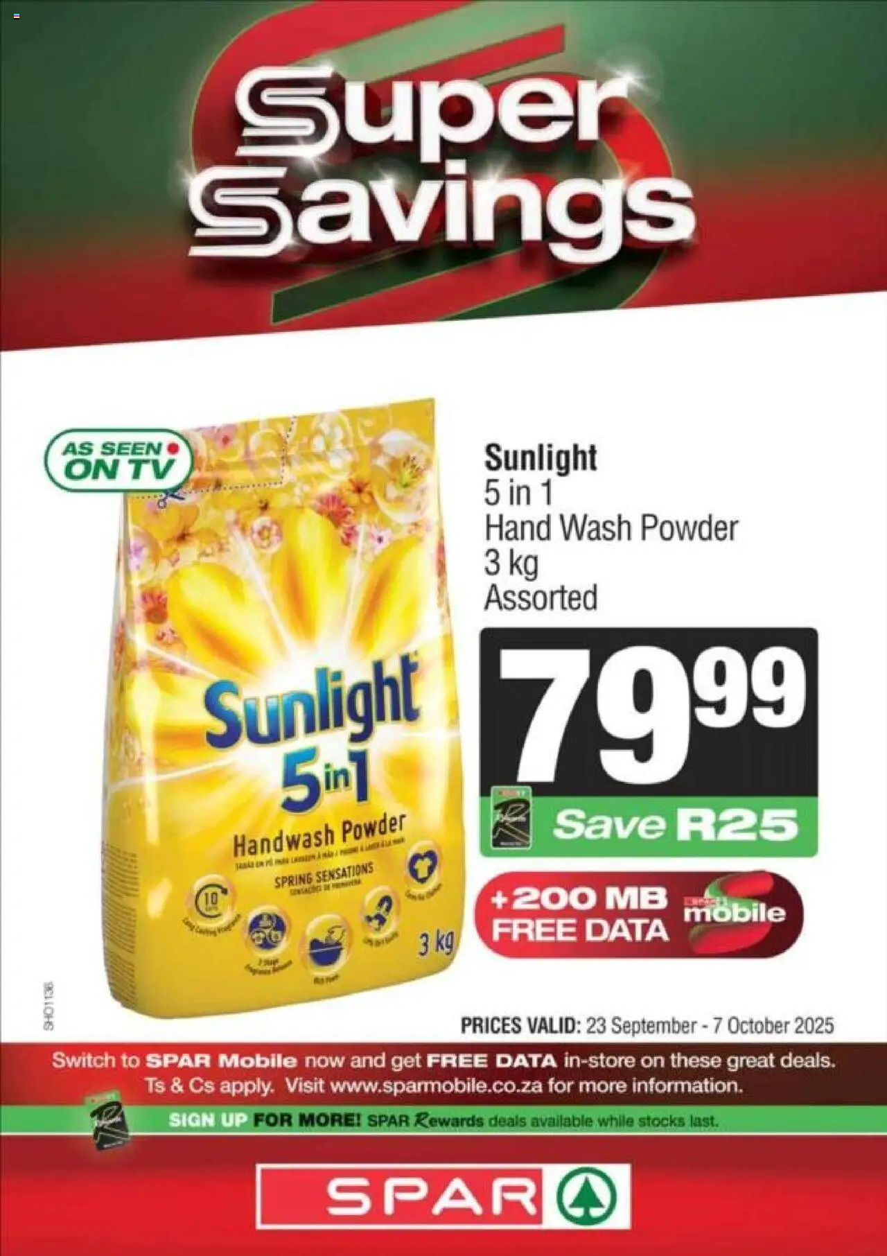 New Spar catalogue – valid from 23.09.2025 | Page: 6 | Products: Data, Handwash, TV, Powder