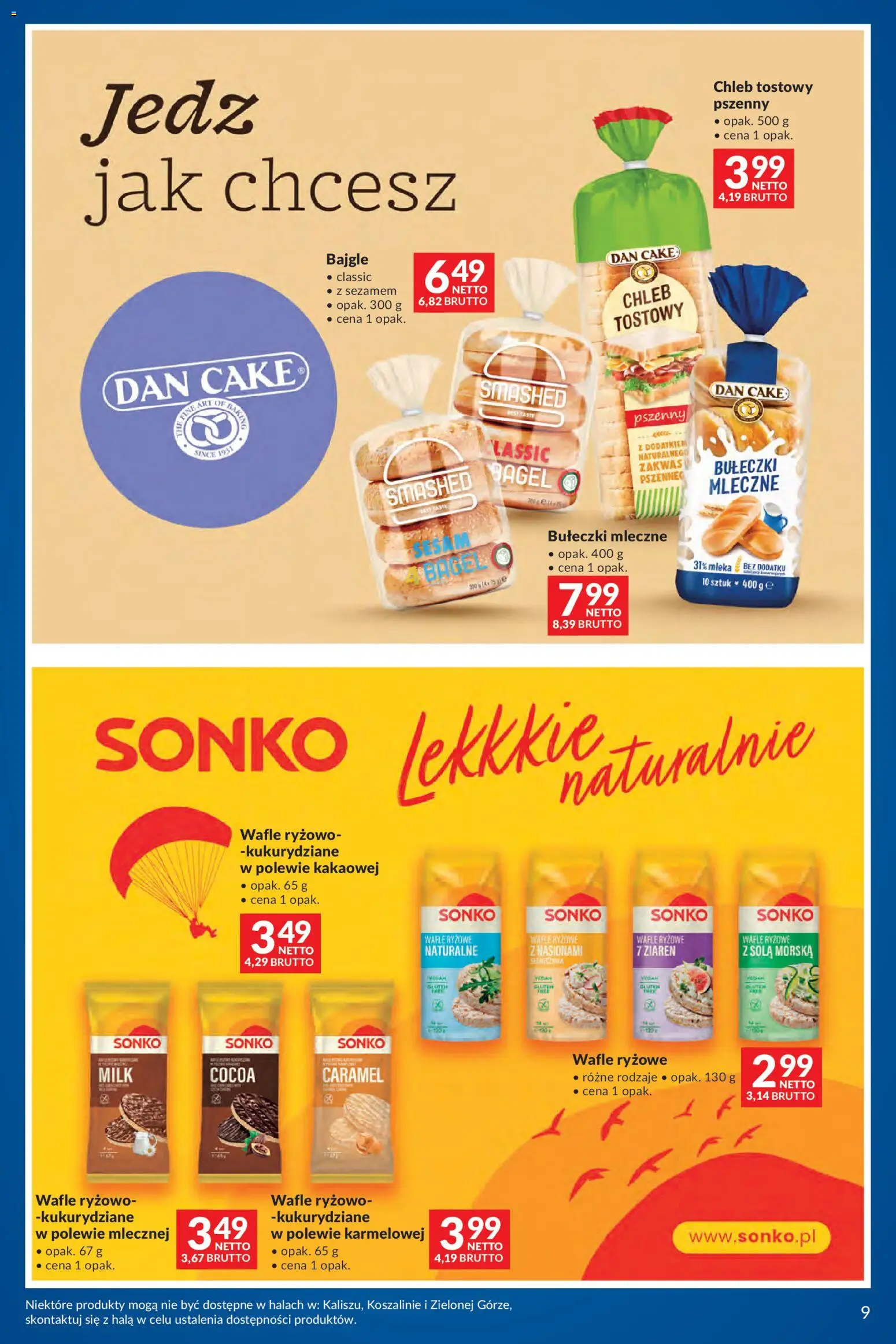 Makro Gazetka - Na wiosnę od 03.03.2026 | Strona: 9 | Produkty: Wafle, Zakwas, Wafle ryżowe, Chleb