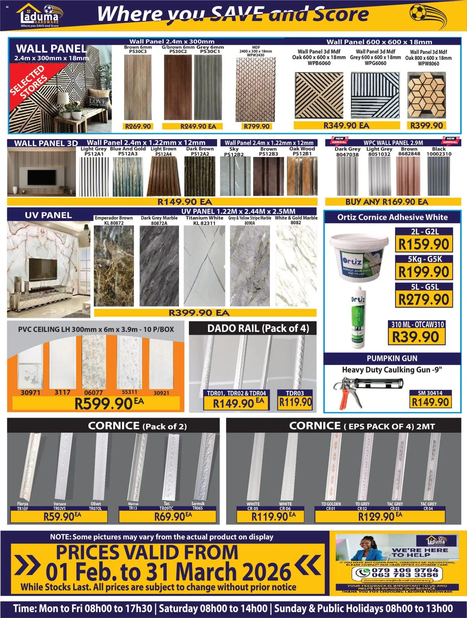 New Laduma Hardware catalogue – valid from 01.02.2026 | Page: 16 | Products: Light, Adhesive