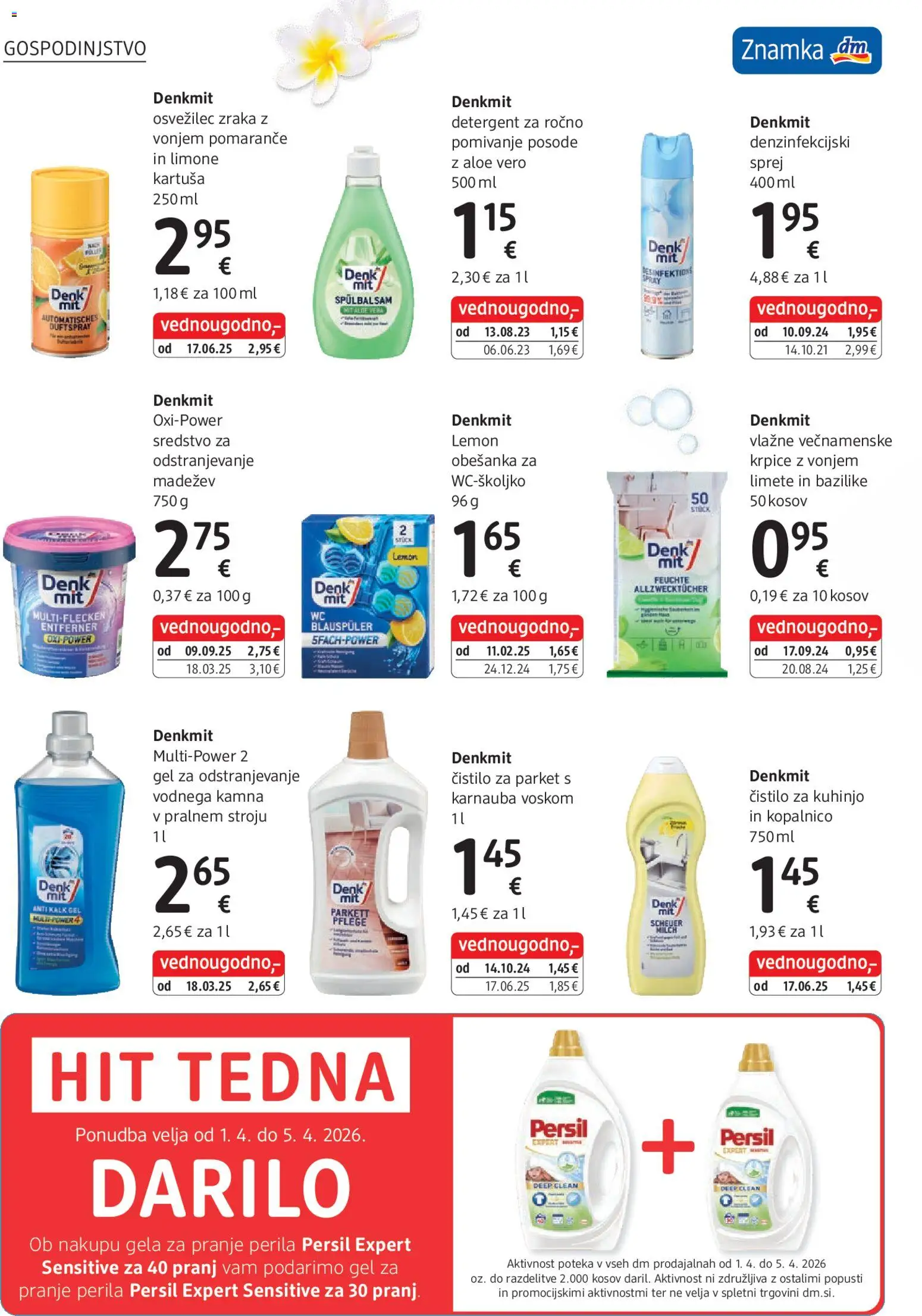 Novi DM Drogerie Markt katalog ponudbe – veljaven od 01.04.2026 | Stran: 28 | Izdelki: Pomarance, Detergent