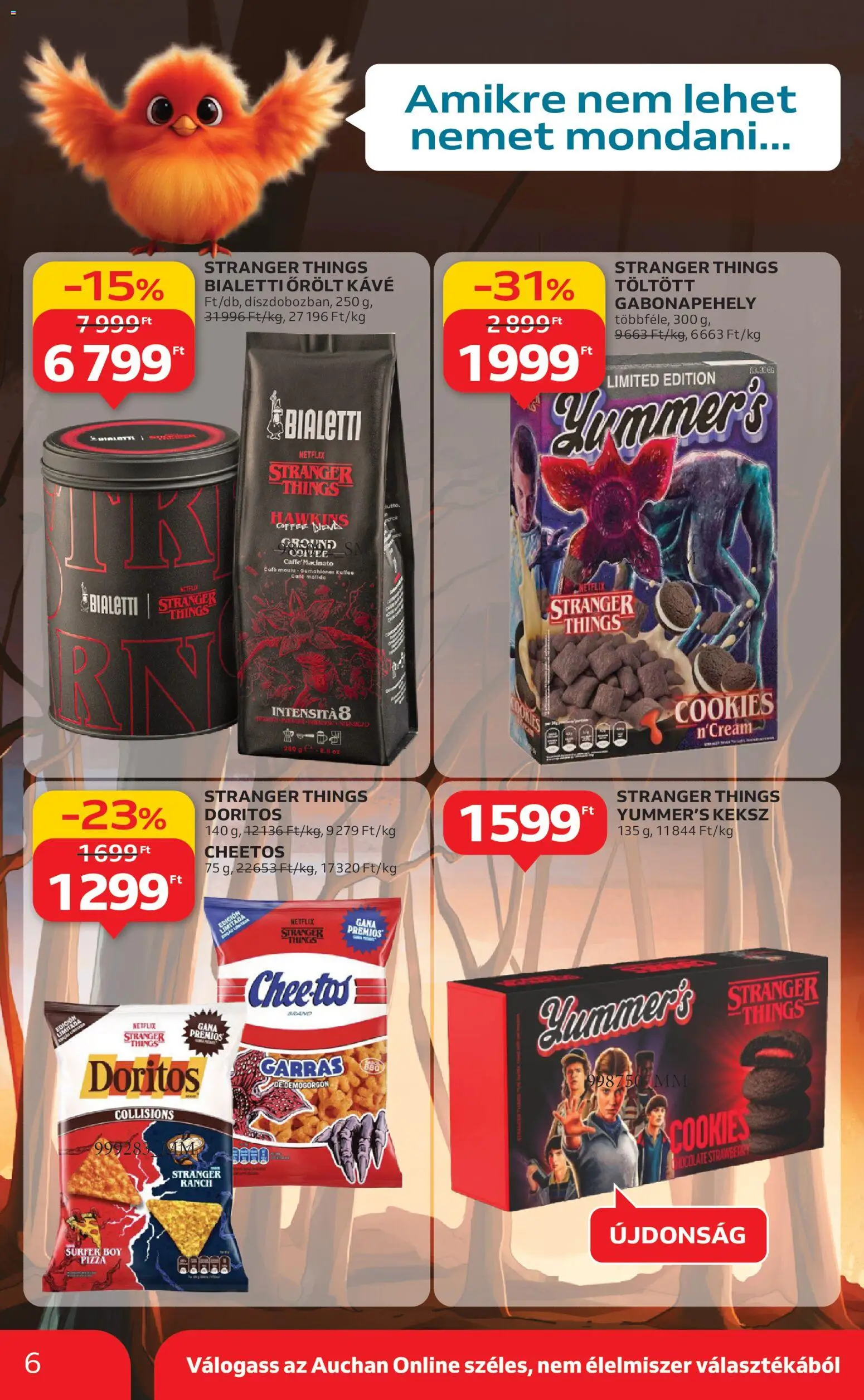Auchan akciós ujság - amely érvényes a következő dátumtól: 20.11.2025 | Oldal: 6 | Termékek: Gabonapehely, Cheetos, Kávé, Őrölt kávé