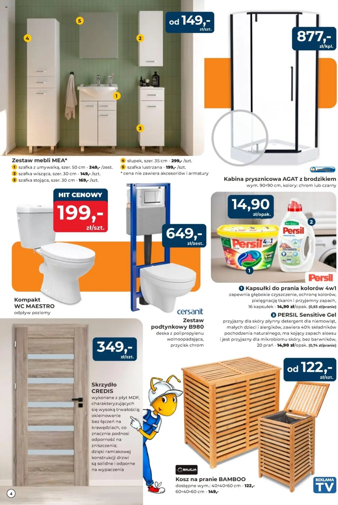 Mrówka Gazetka - Dzierżoniów od 01.08.2025 | Strona: 4 | Produkty: Persil, Kosz, Detergent, Kosz na pranie