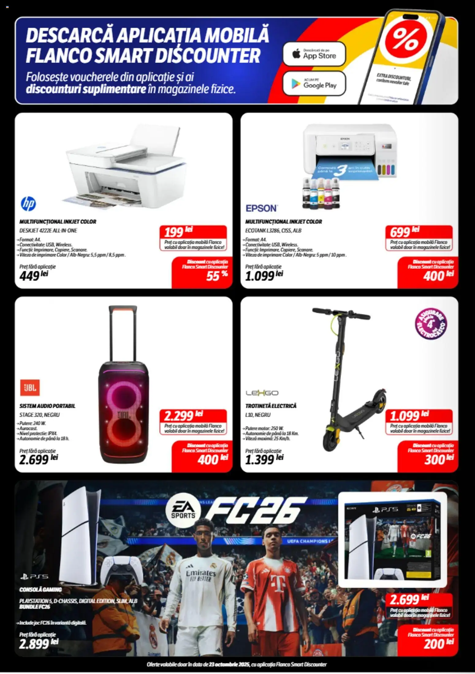 Noul catalog Flanco – valabil de la 23.10.2025 | Pagină: 6 | Produse: Audio, Trotinetă electrică, Joc, Trotinetă