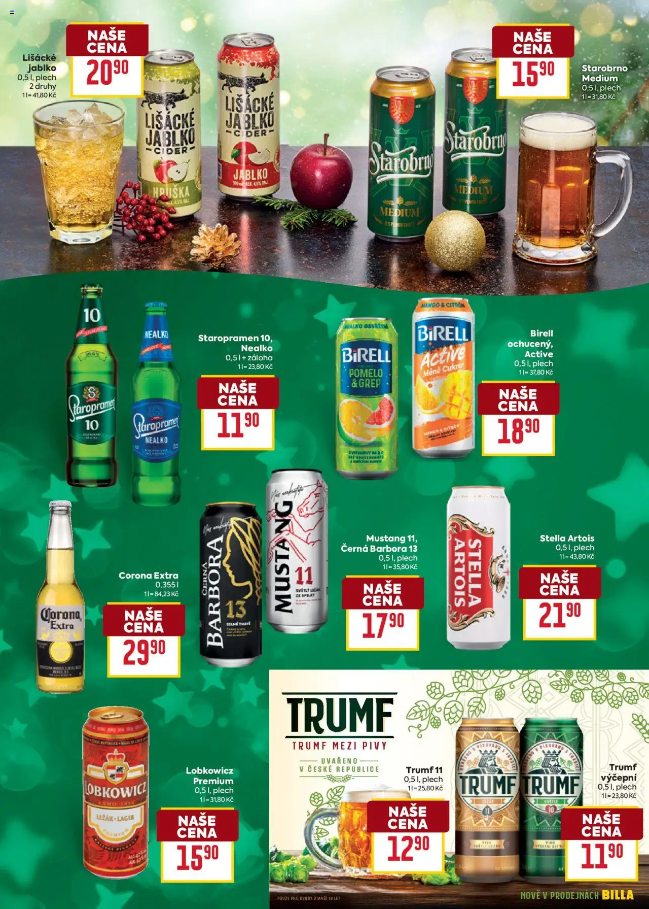 Billa leták - Vánoce od 22.10.2025 | Strana: 18 | Produkty: Starobrno, Pomelo, Cider, Citron