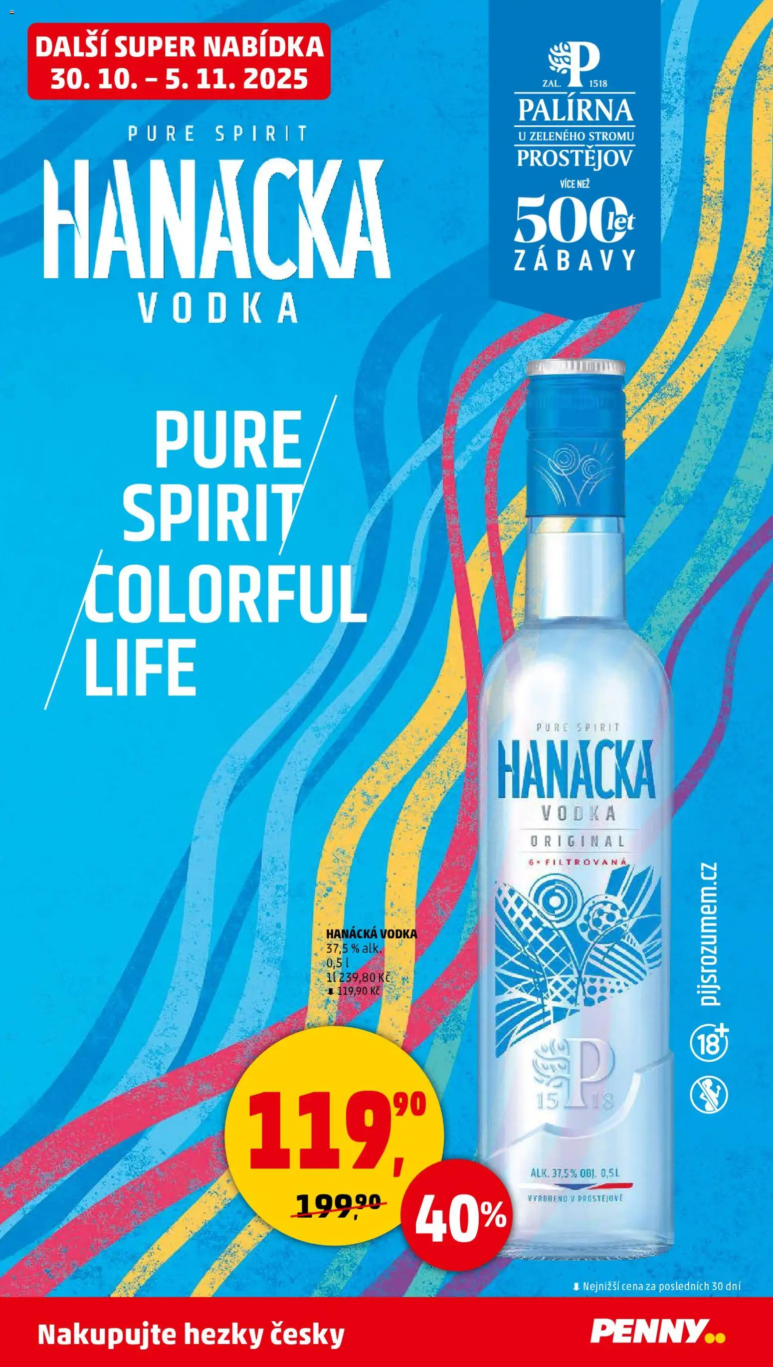 Penny Market leták - Čtvrtečník od 30.10.2025 | Strana: 31 | Produkty: Hanácká vodka, Vodka