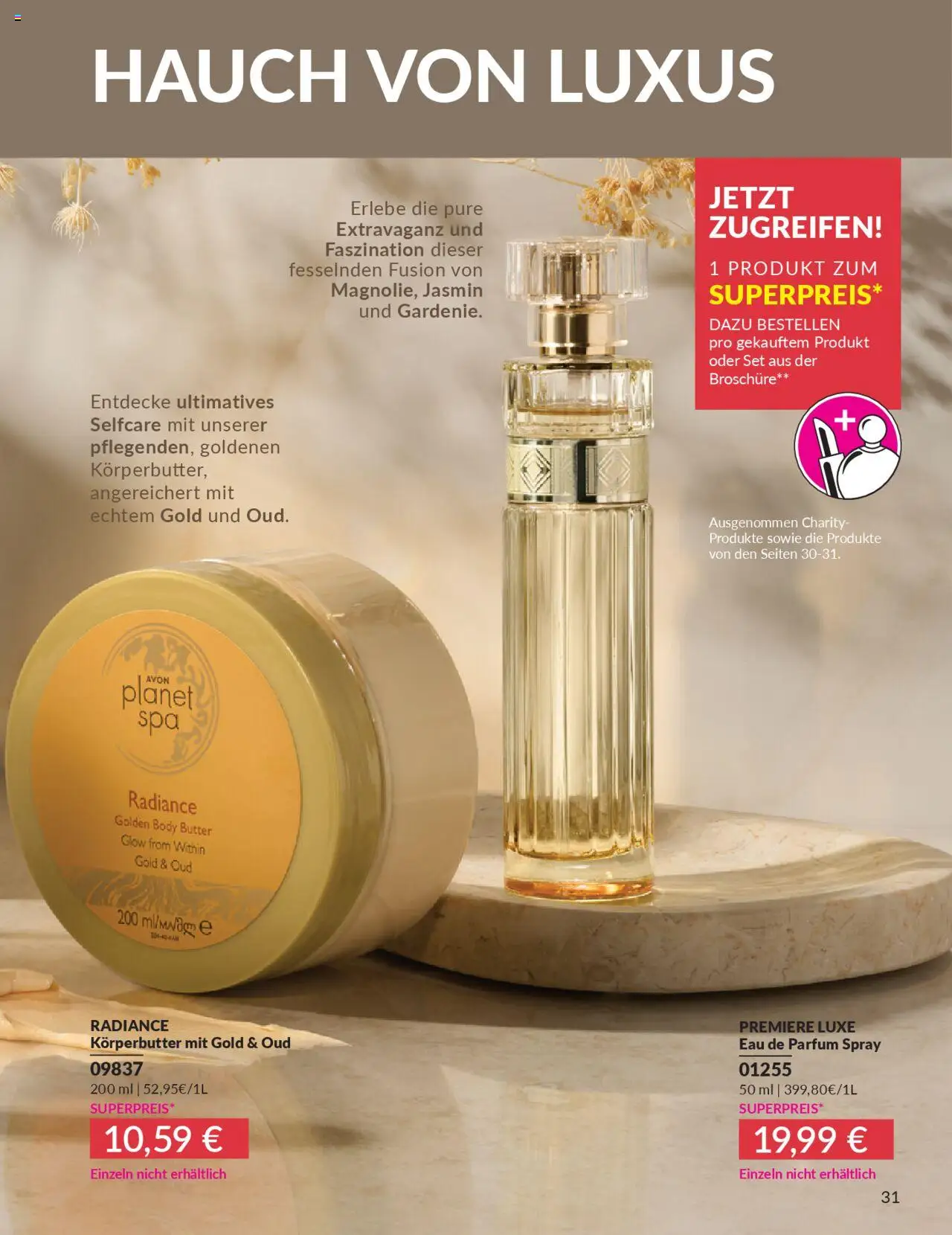 AVON Katalog Oktober 2025 – gültig ab 01.10.2025 | Seite: 33 | Produkte: Butter, Parfüm, Eau de Parfum