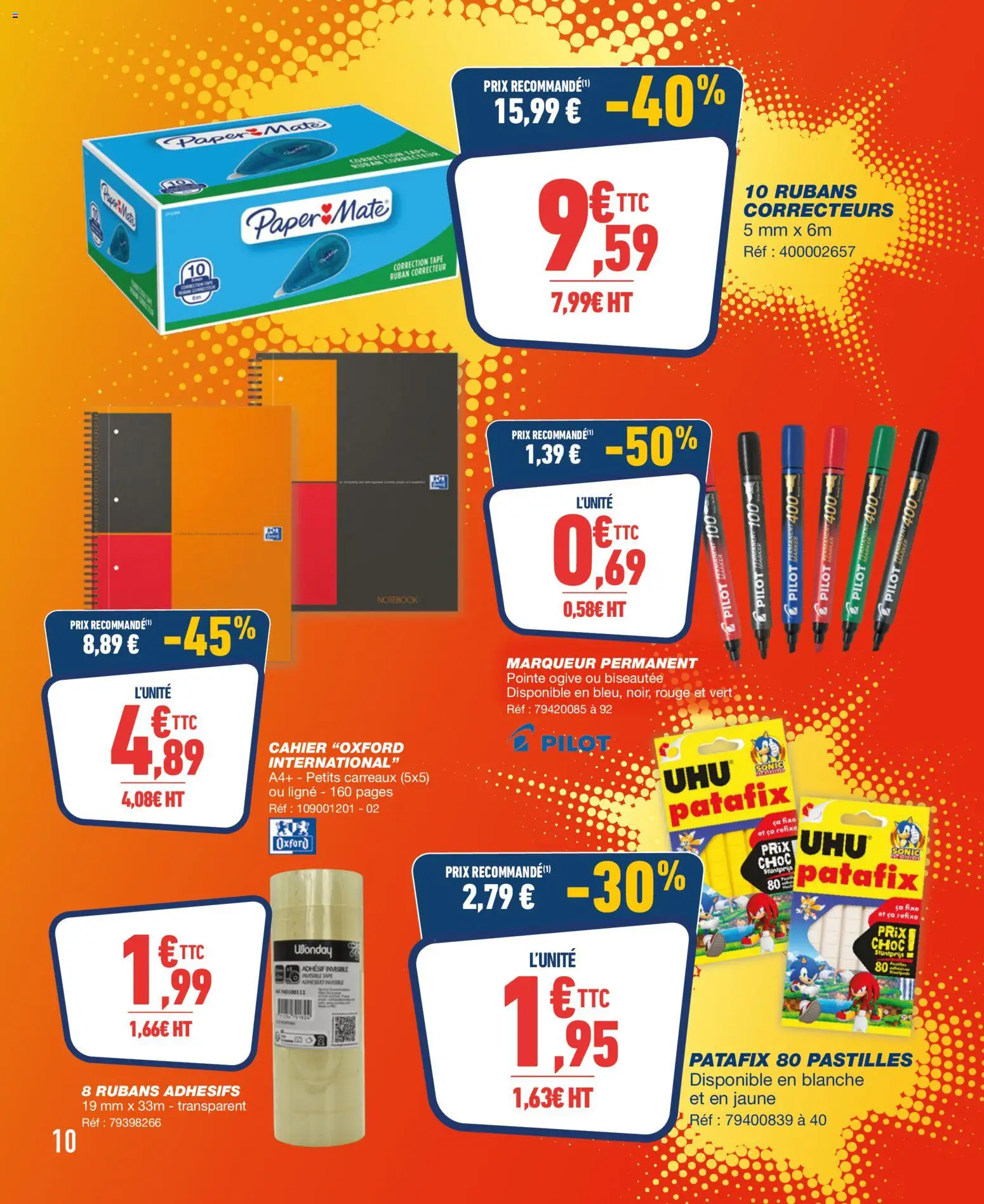 {H1} | Page: 10 | Produits: Correcteur, Notebook