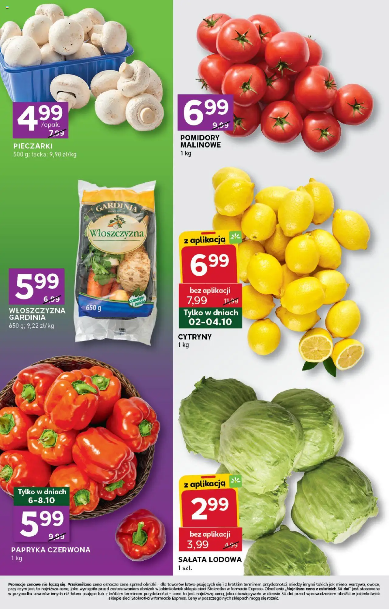 Stokrotka Gazetka - Express od 02.10.2025 | Strona: 2 | Produkty: Cytryny, Papryka, Papryka czerwona, Pomidory