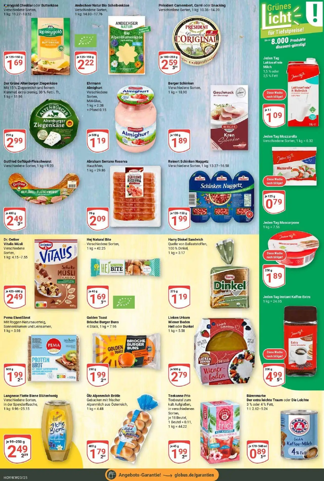 Globus prospekt Hoyerswerda	 - gültig ab dem 01.06.2025 | Seite: 9 | Produkte: Ehrmann almighurt, Mozzarella, Ziegenkäse, Schinken