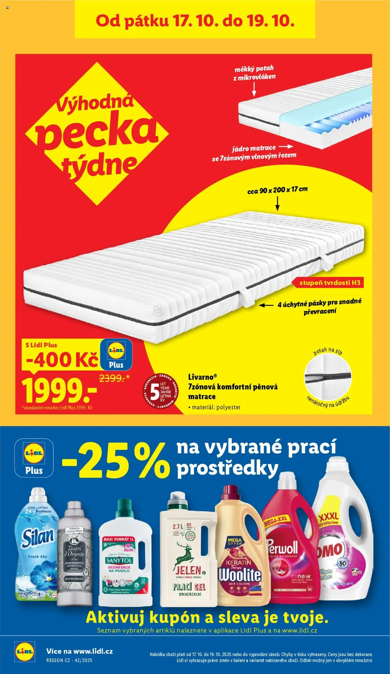 Lidl leták od 16.10.2025 | Strana: 56 | Produkty: Dezinfekce na prádlo, Matrace, Woolite, Sanytol