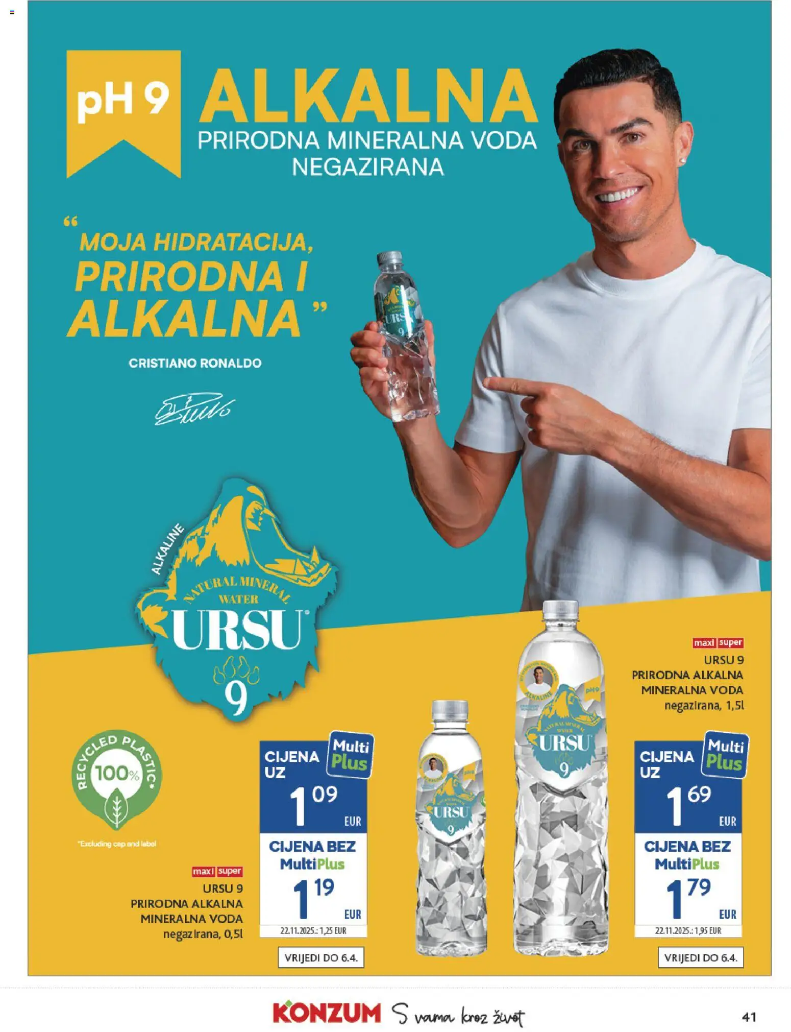 Konzum katalog | vrijedi od 04.03.2026 | Stranica: 41 | Proizvodi: Mineralna voda, Voda