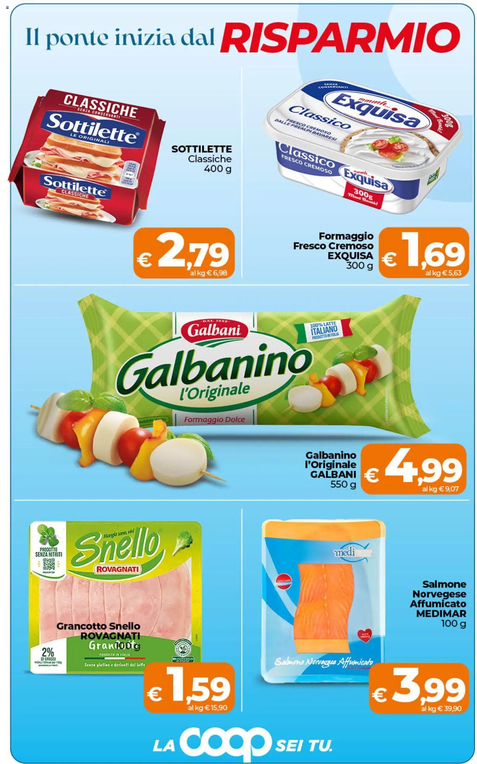 Volantino Ipercoop del 28.04.2026 | Pagina: 2 | Prodotti: Salmone, Latte, Formaggio
