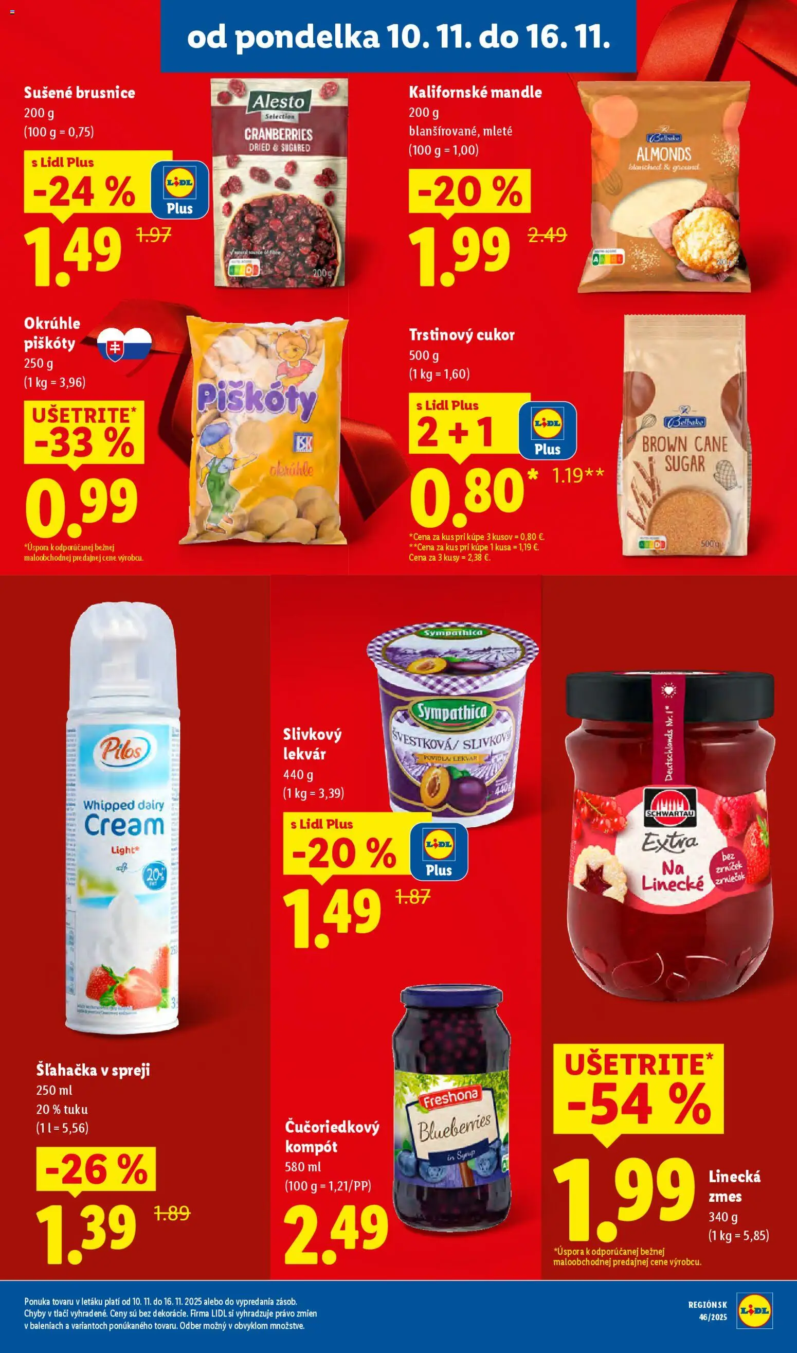 Nové Lidl akcie – leták je platný od 13.11.2025 | Strana: 71 | Produkty: Cukor, Mandle, Trstinový cukor