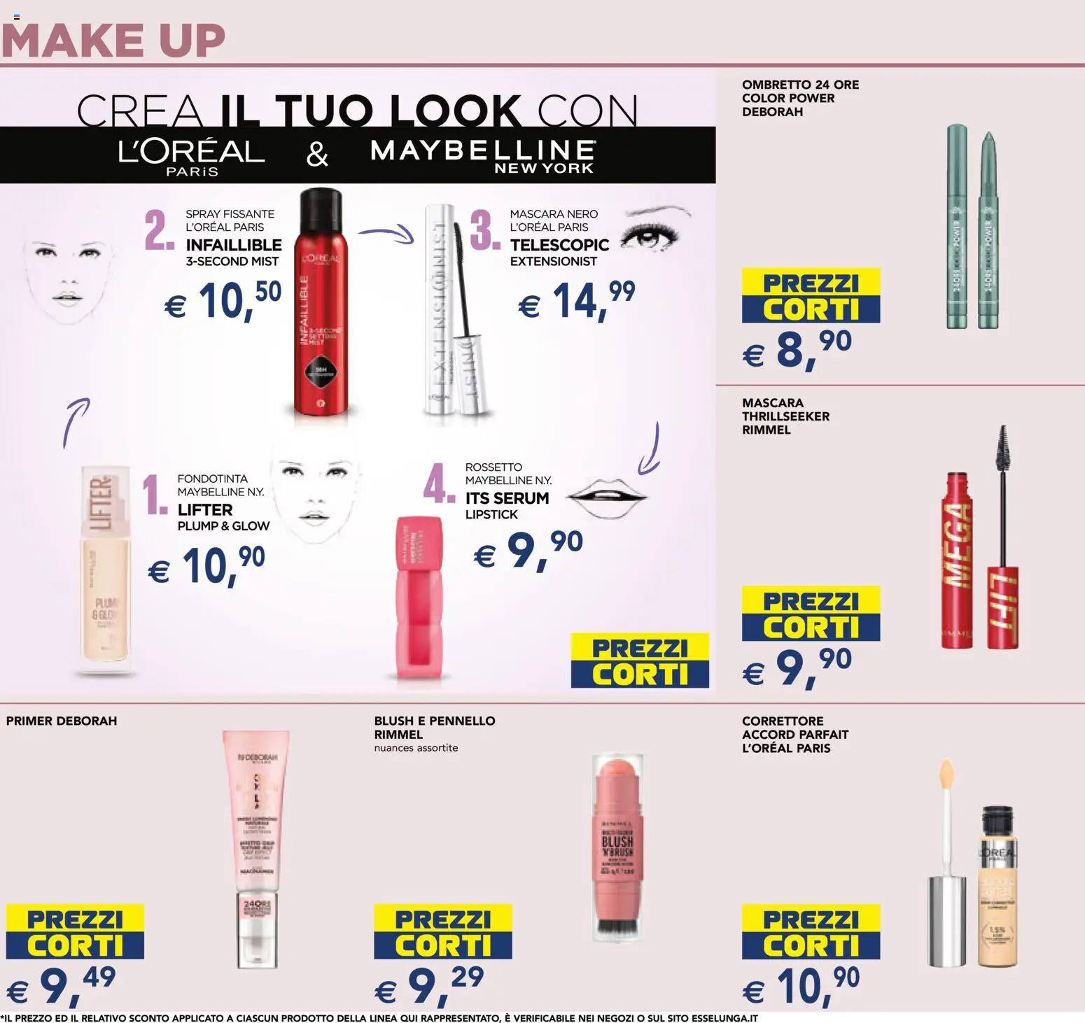 Volantino Esselunga S del 29.01.2026 | Pagina: 5 | Prodotti: Mascara, Ombretto, Fondotinta, Pennello