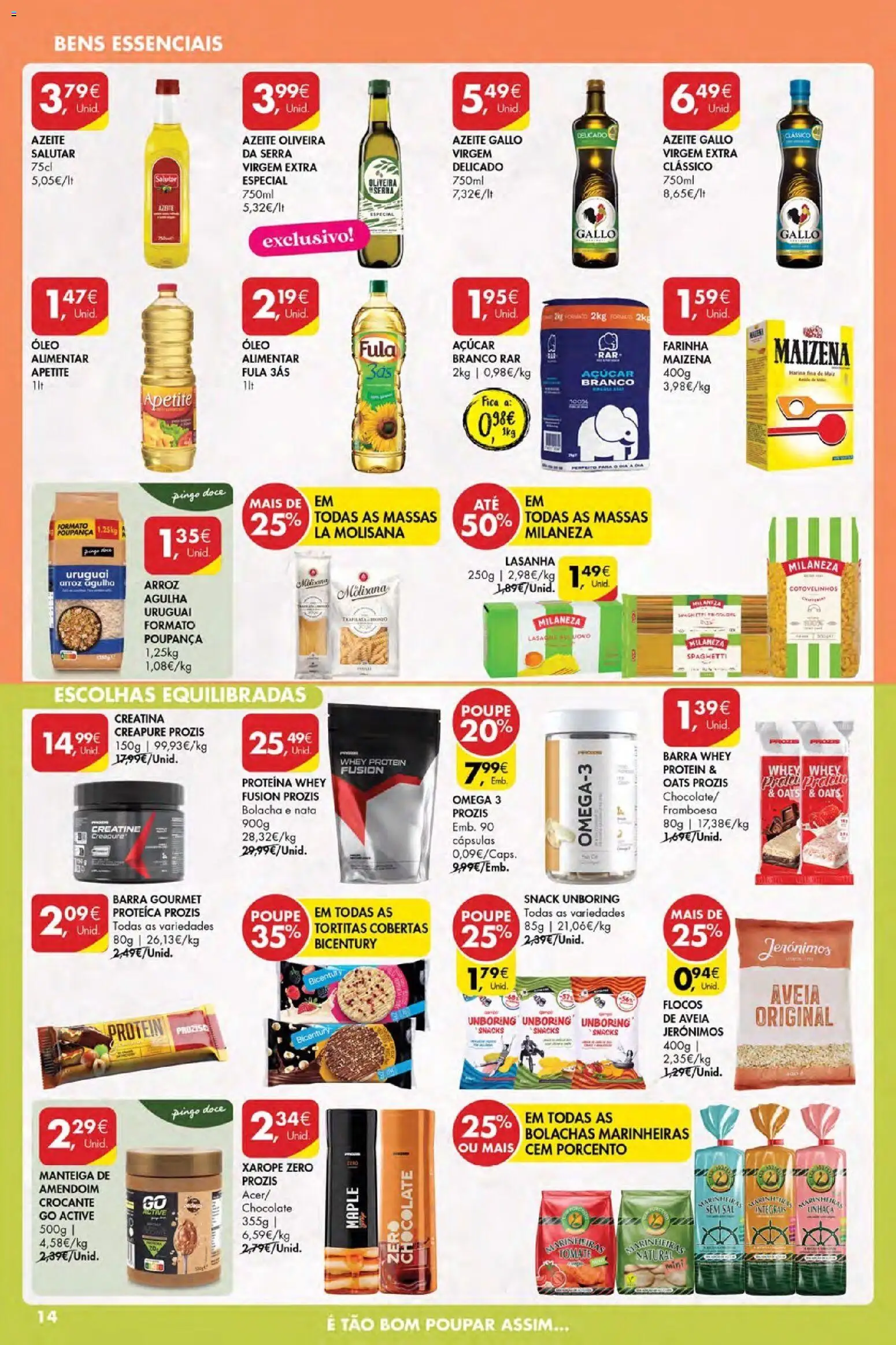 Pingo Doce Poupe Esta Semana Açores │ válido de 05.03.2026 | Página: 14 | Produtos: Manteiga de amendoim, Ômega 3, Chocolate, Flocos