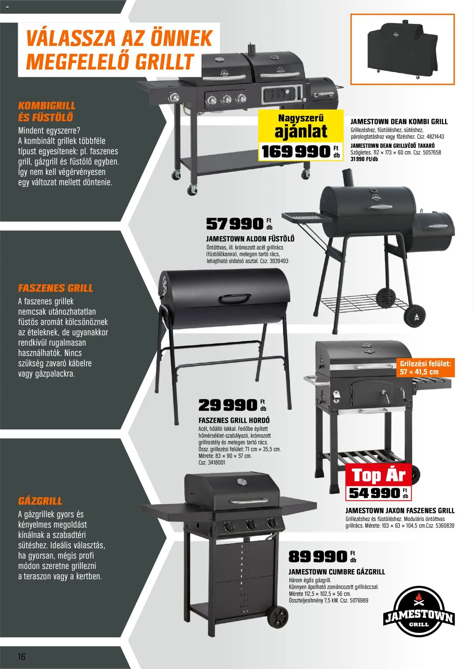 OBI akciós ujság - amely érvényes a következő dátumtól: 31.03.2026 | Oldal: 16 | Termékek: Grill, Takaró, Gázgrill