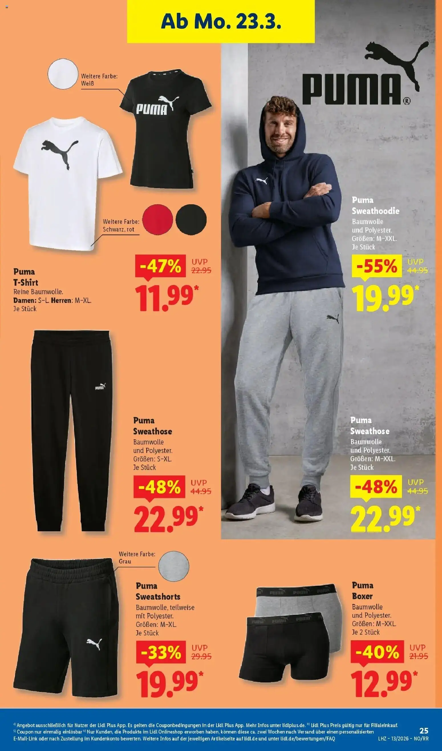 Lidl Prospekt Zülpich – gültig ab 23.03.2026 | Seite: 41 | Produkte: Sweathose, Sweatshorts, Boxer