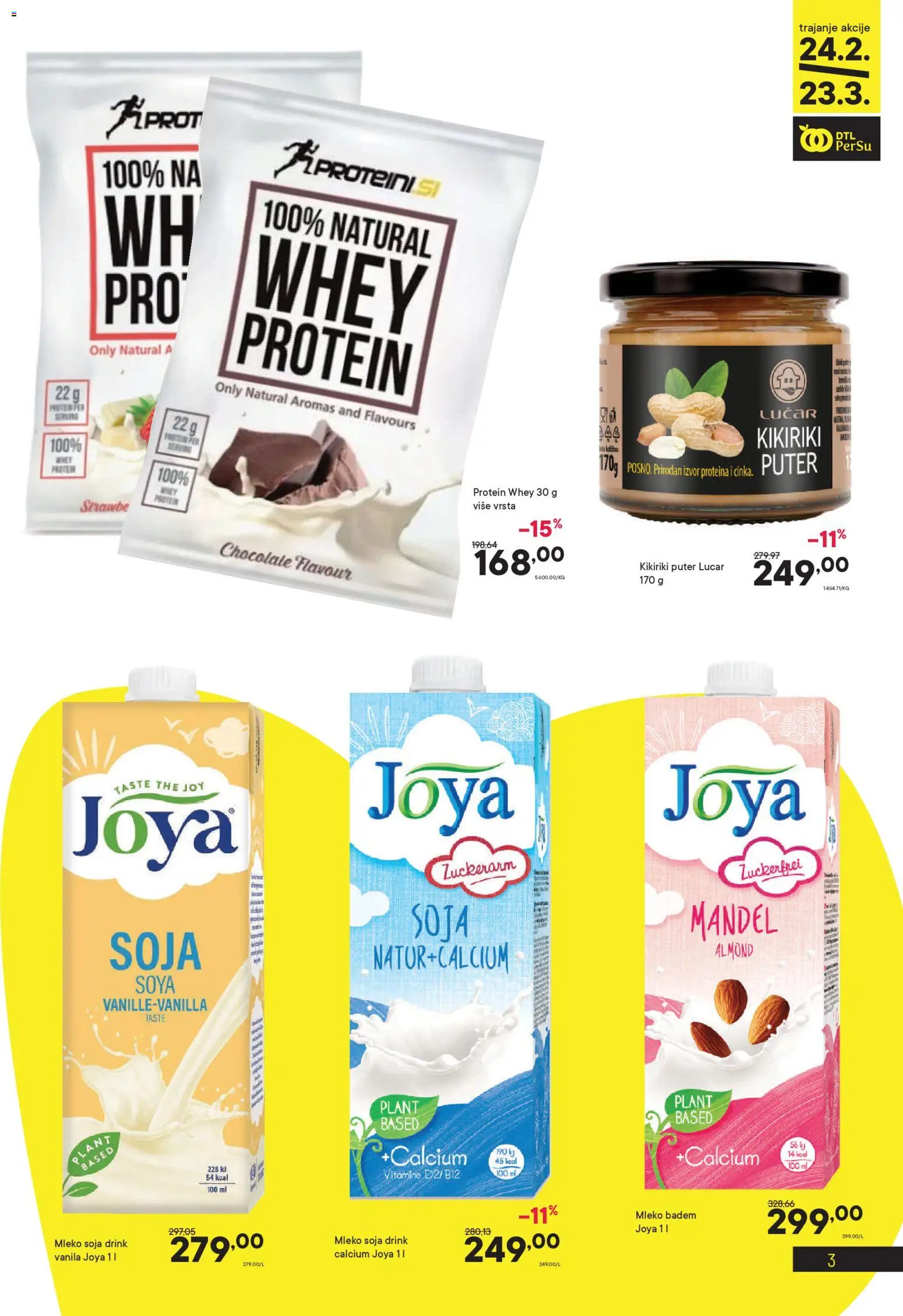 PerSu katalog - važi od 24.02.2026 | Strana: 3 | Proizvode: Whey protein, Protein, Mleko, Puter