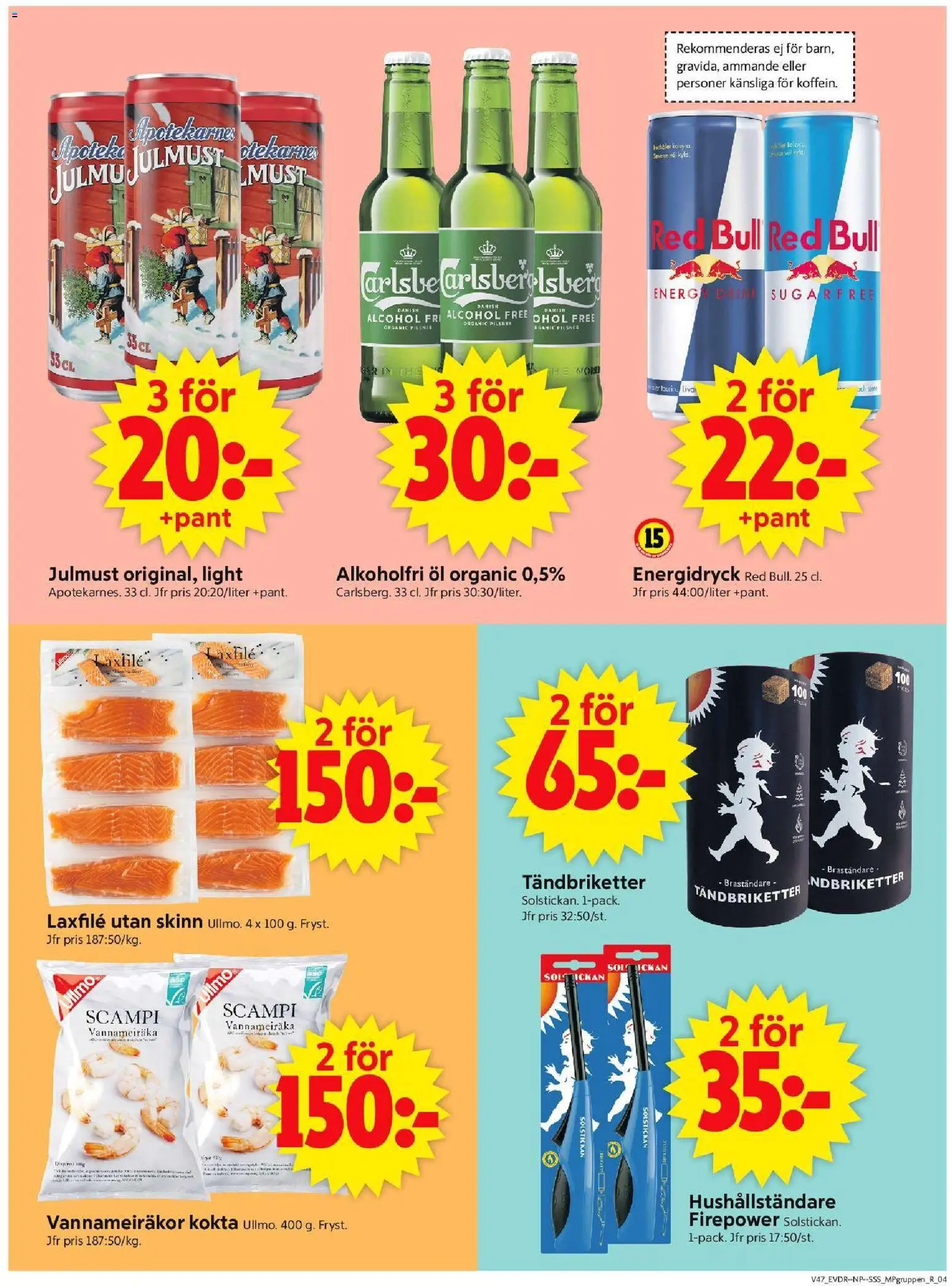 ICA Supermarket reklamblad aktuell från 17.11.2025 | Sida: 13 | Produkter: Red bull, Energidryck, Öl