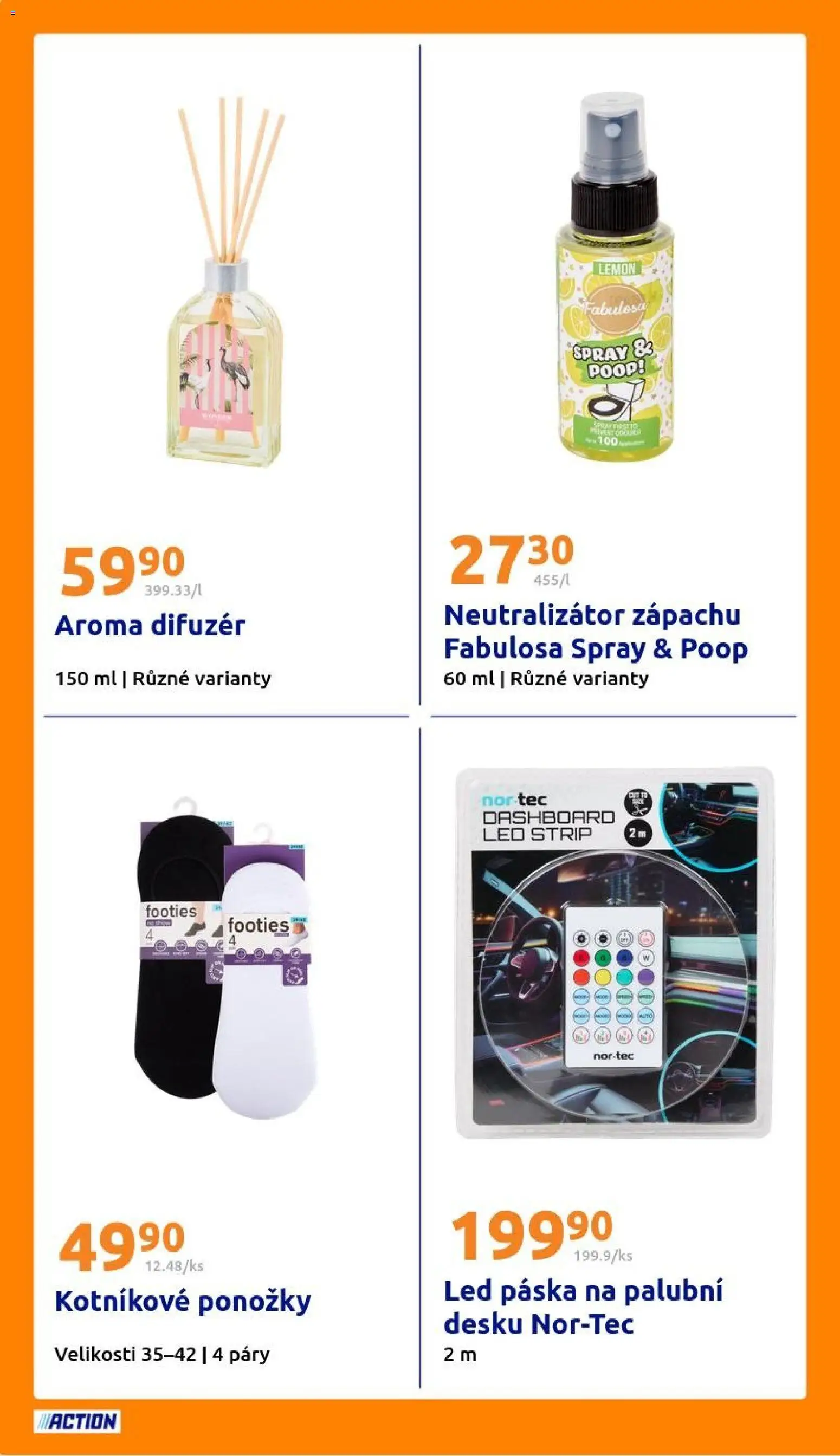Action leták od 08.04.2026 | Strana: 28 | Produkty: Aroma difuzér, Difuzér, Ponožky, LED