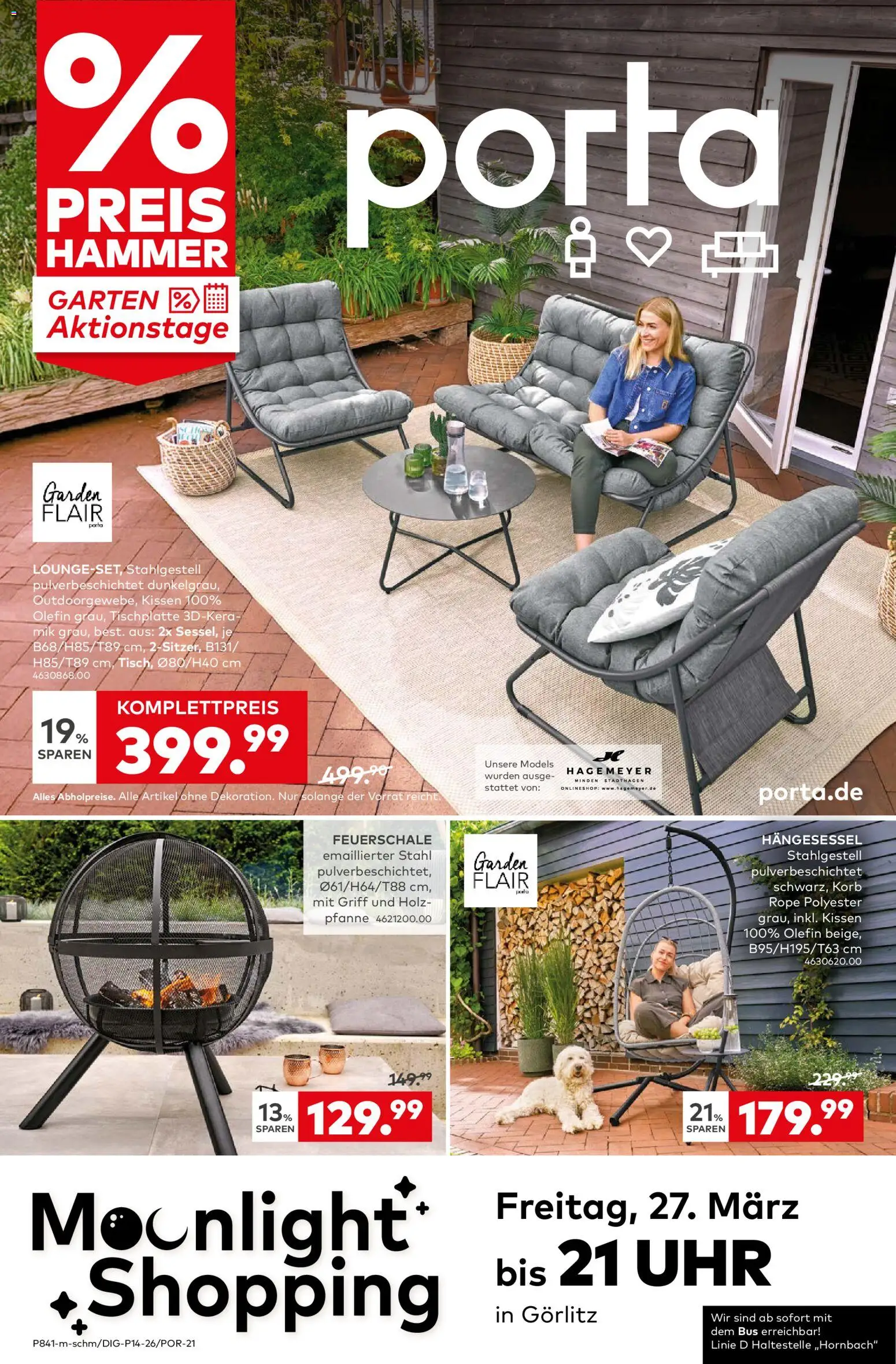 Porta! Prospekt Görlitz – gültig ab 23.03.2026 | Seite: 1 | Produkte: Kissen, Korb, Uhr