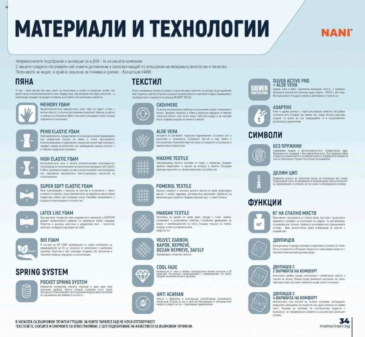 {H1} | Страница: 35 | Продукти: Памук, Матрак
