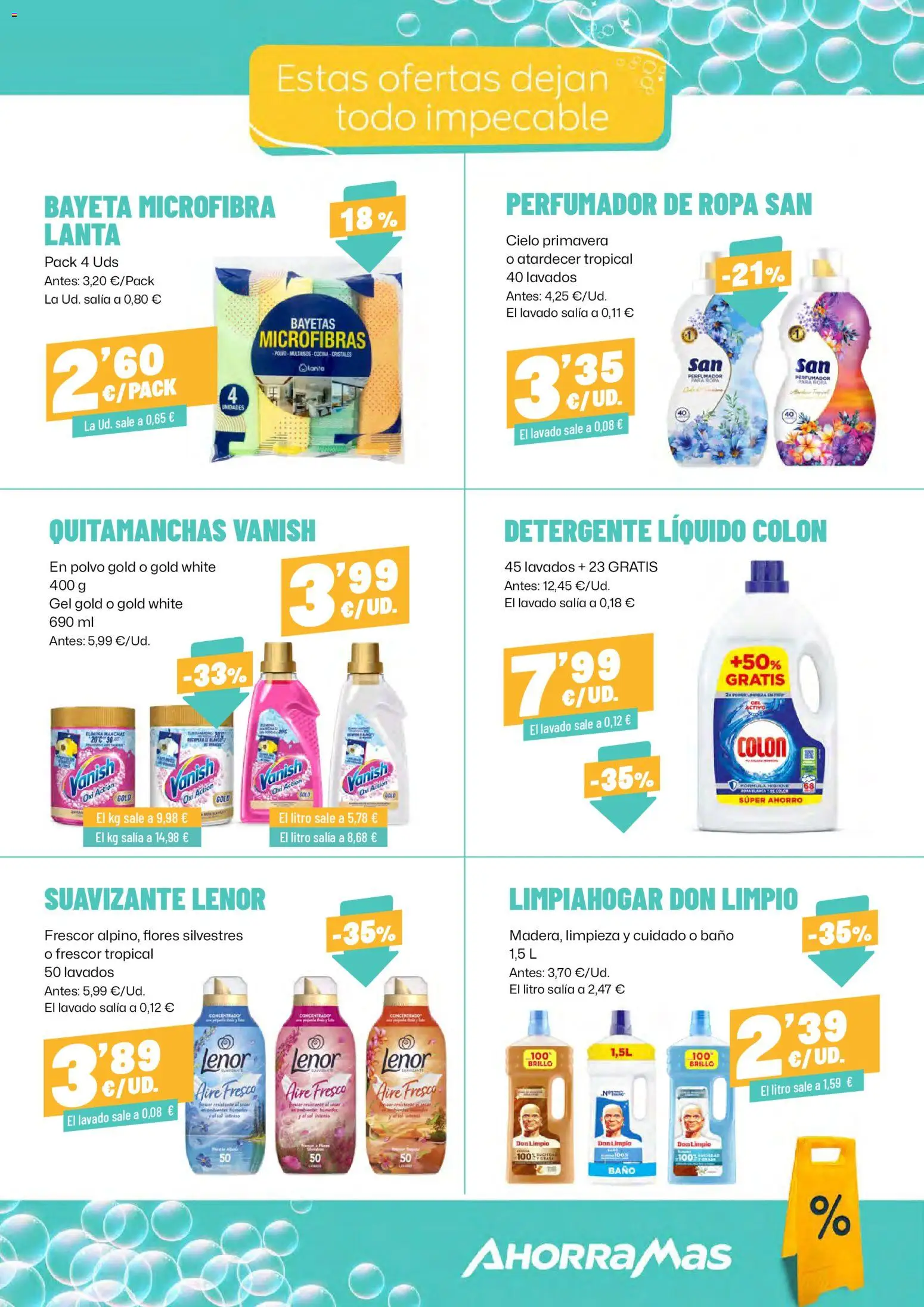 AhorraMas folleto │ válido desde el 16.04.2026 | Página: 19 | Productos: Quitamanchas, Detergente, Detergente líquido, Baño