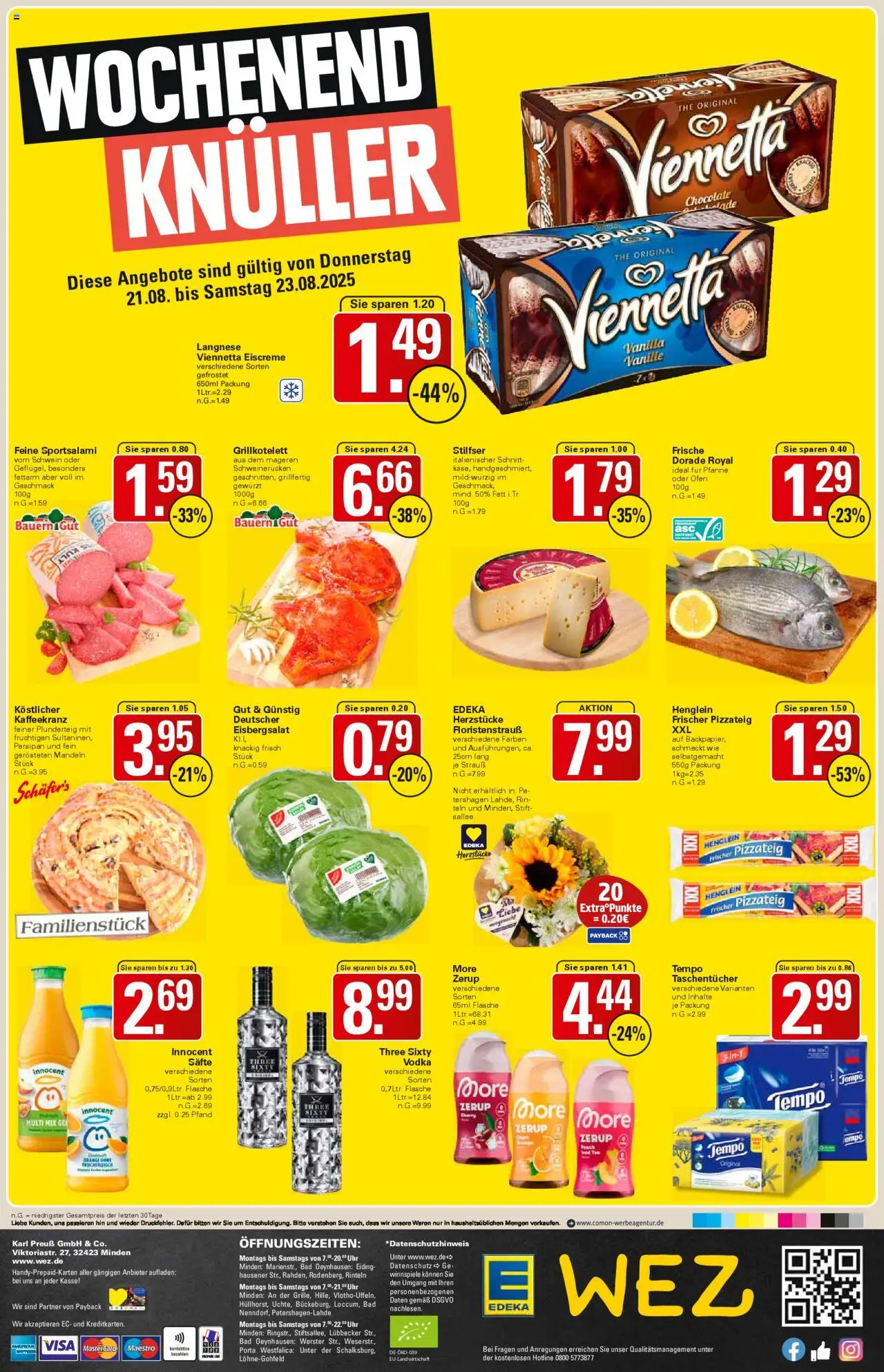 WEZ Prospekt - gültig ab dem 18.08.2025 | Seite: 16 | Produkte: Dorade, Bad, Tempo, Vodka