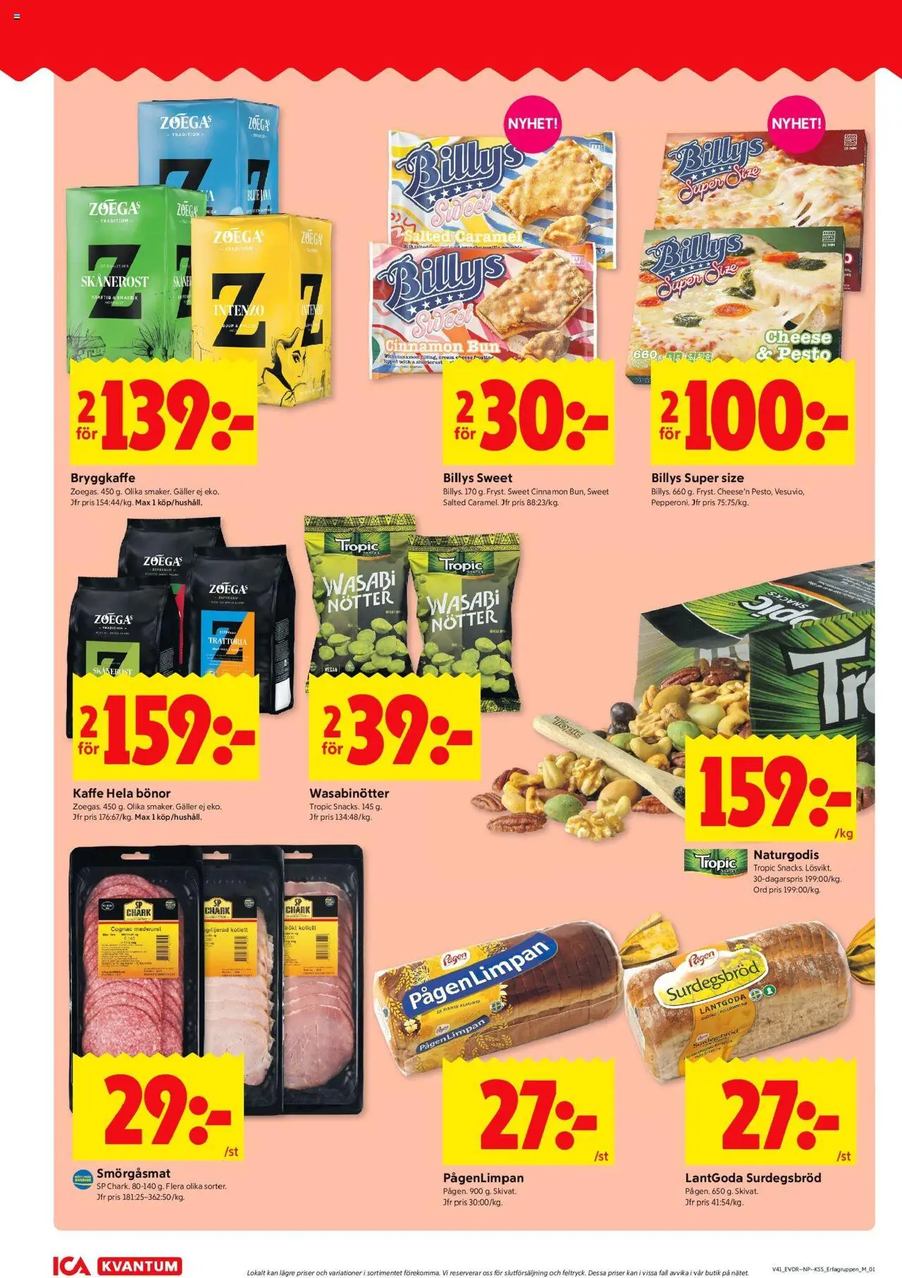 ICA Kvantum reklamblad aktuell från 06.10.2025 | Sida: 6 | Produkter: Galler, Kaffe, Bönor, Pesto