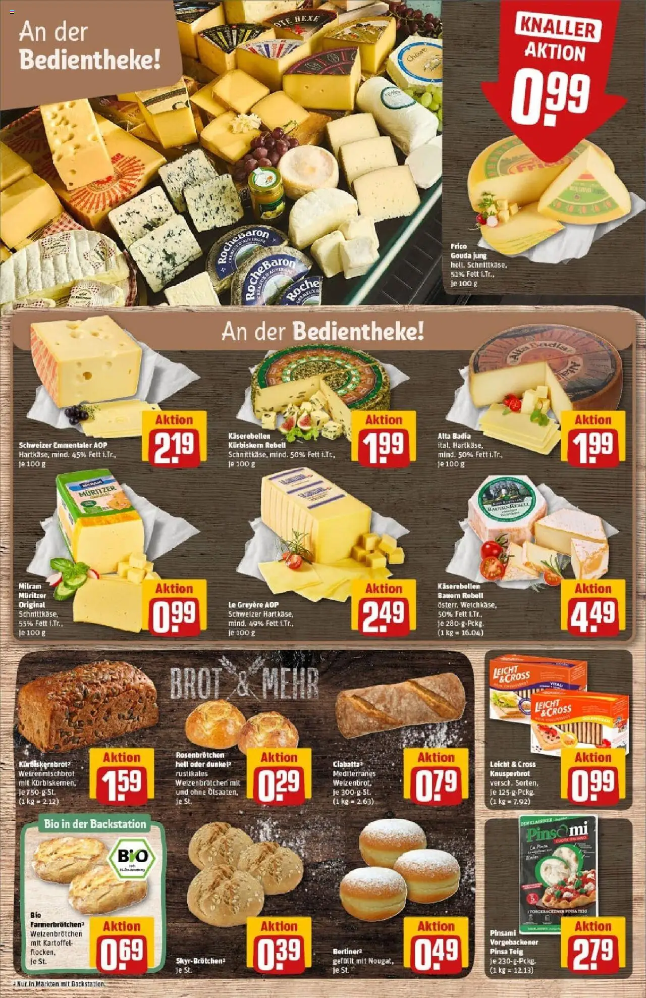 Rewe prospekt Bielefeld	 – gültig ab 19.10.2025 | Seite: 13 | Produkte: Berliner, Gouda, Milram, Brot