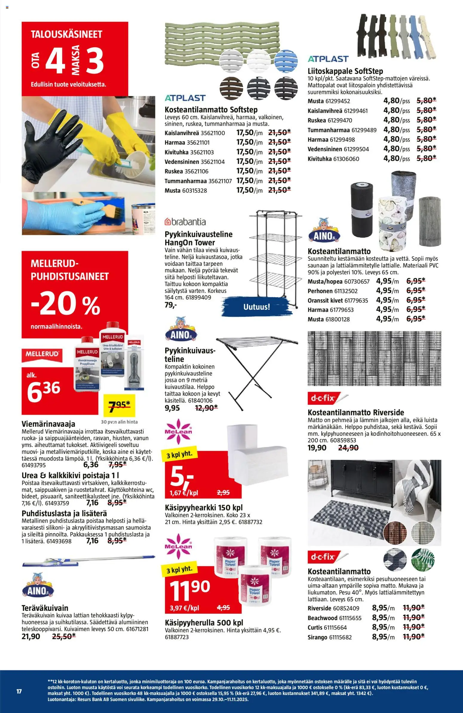 Bauhaus tarjoukset – voimassa 29.10.2025 alkaen | Sivu: 17 | Tuotteet: Hella, Kylpy, Matto, Voi