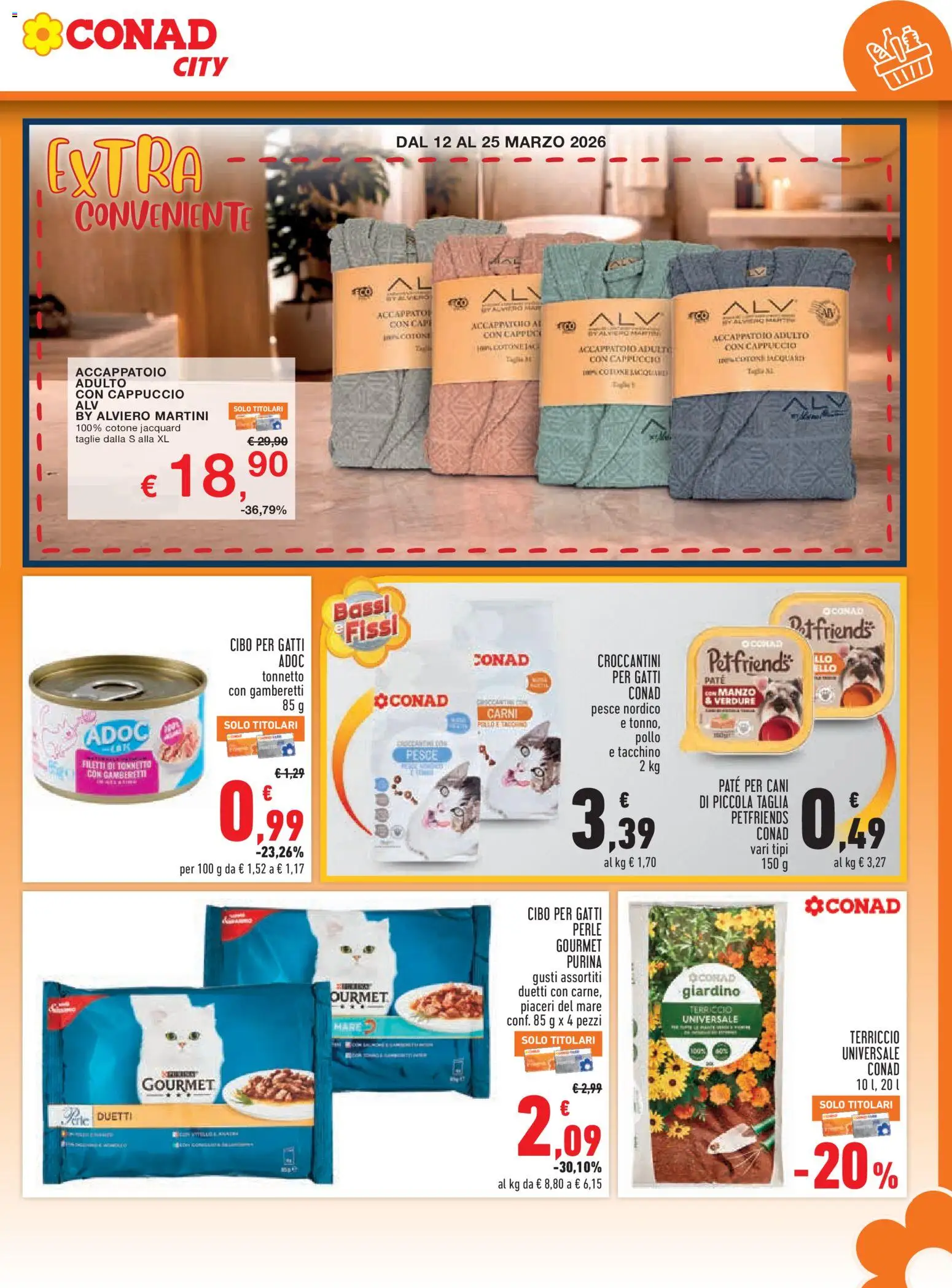 Volantino Conad del 12.03.2026 | Pagina: 17 | Prodotti: Paté, Pollo, Accappatoio, Verdure