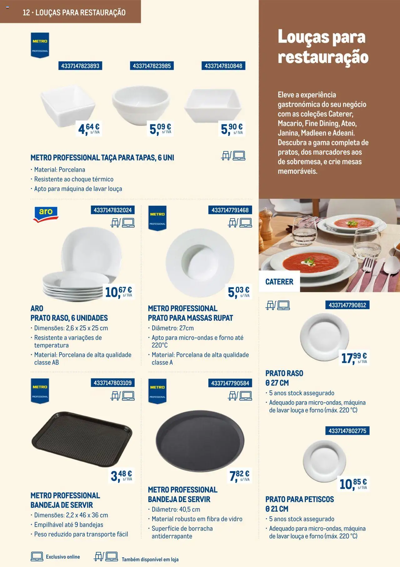 Makro -  Equipamento de cozinha e serviço de mesa - Catálogo 2025 │ válido de 03.03.2025 | Página: 12 | Produtos: Forno, Máquina de lavar, Bandeja, Microondas