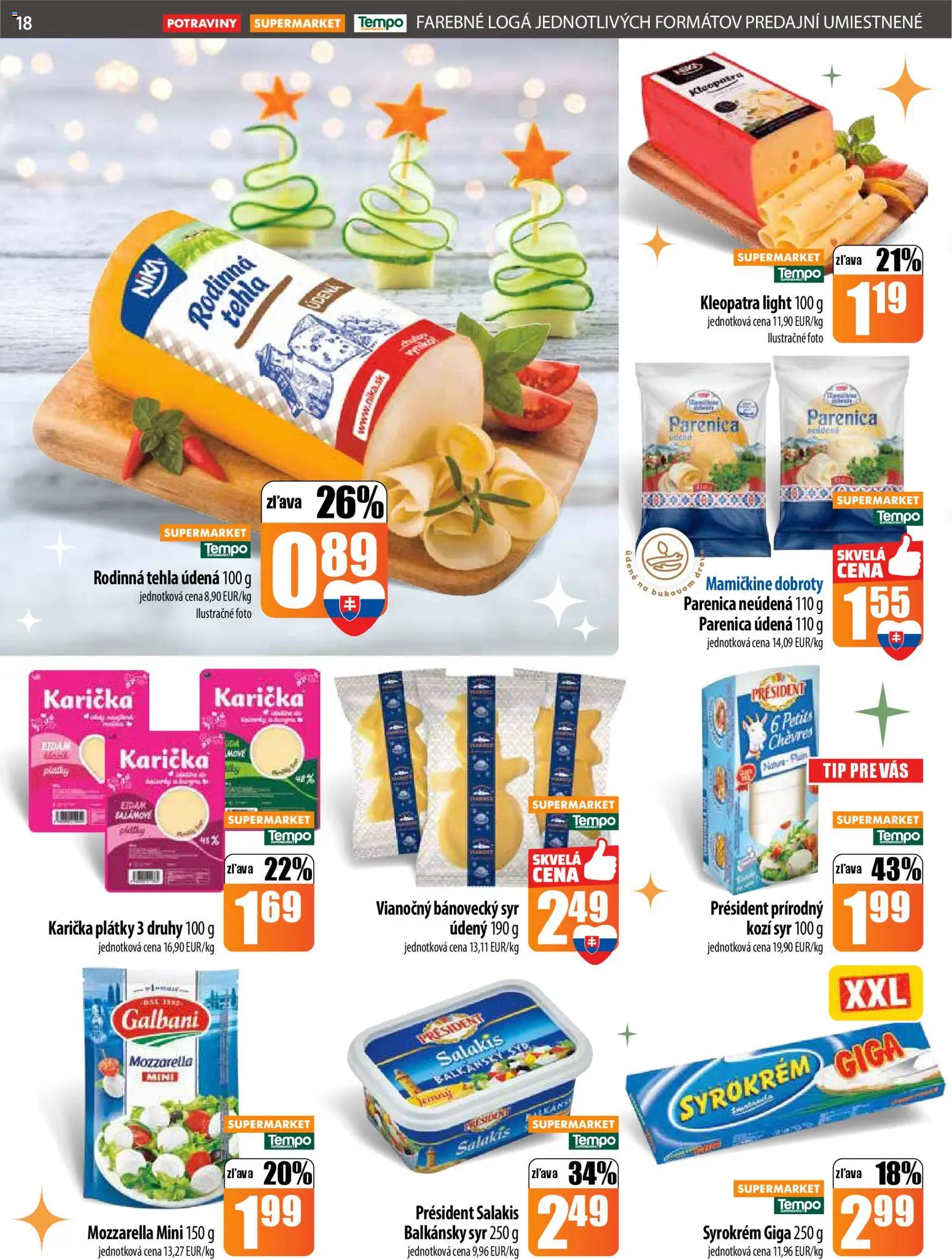 Nové COOP Jednota akcie – leták je platný od 11.12.2025 | Strana: 18 | Produkty: Syr, Mozzarella, Balkánsky syr