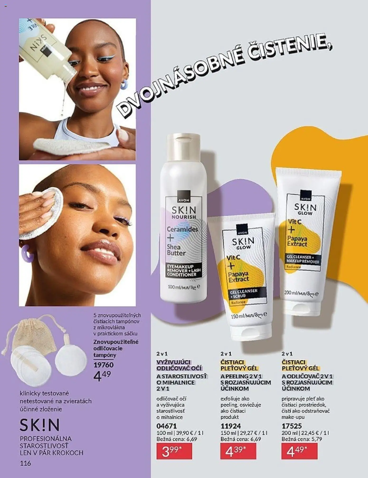 Nové Avon akcie – leták je platný od 01.03.2026 | Strana: 116 | Produkty: Peeling, Odličovač, Odličovač očí