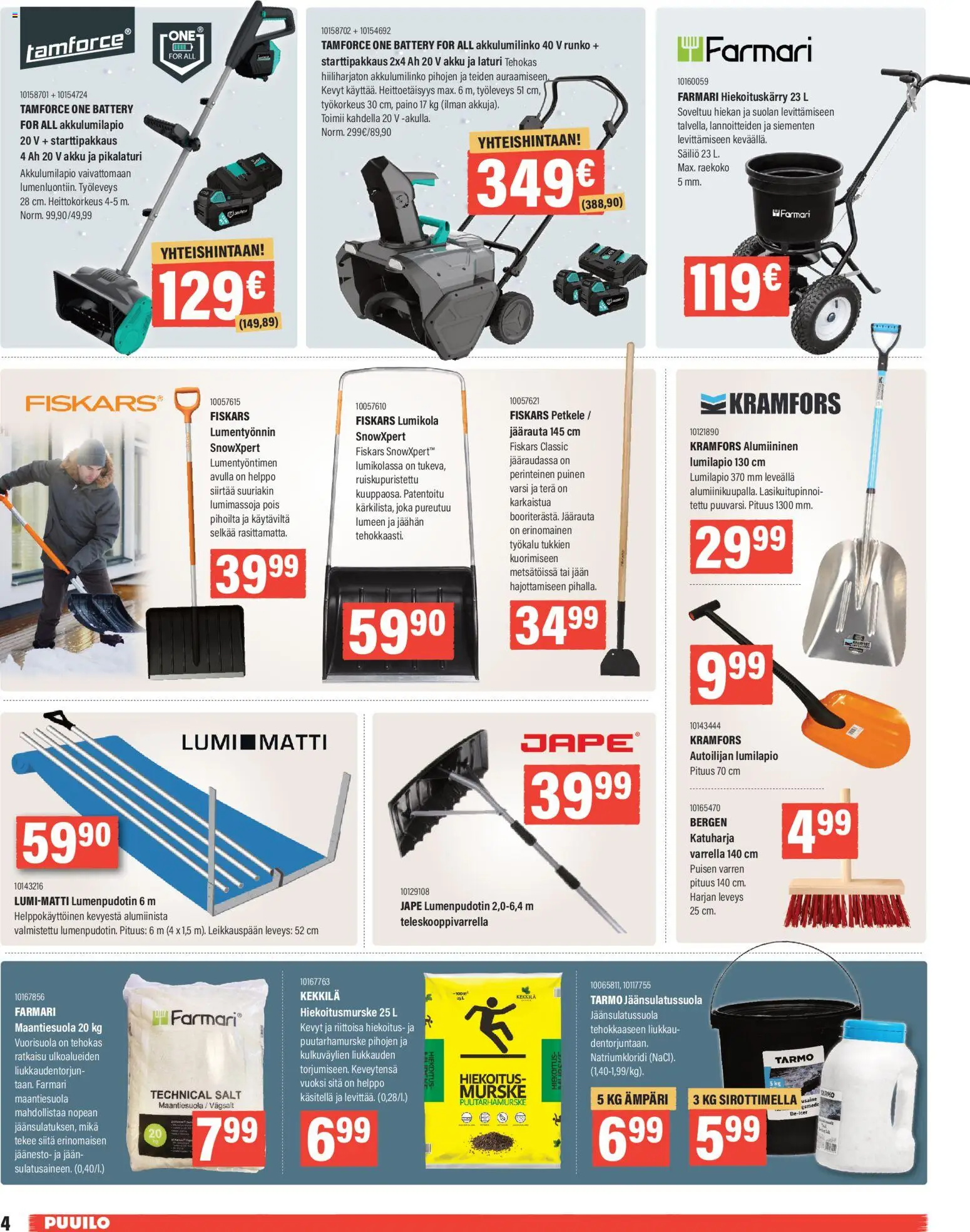 Puuilo tarjoukset – voimassa 05.01.2026 alkaen | Sivu: 4 | Tuotteet: Ämpäri, Akku, Laturi