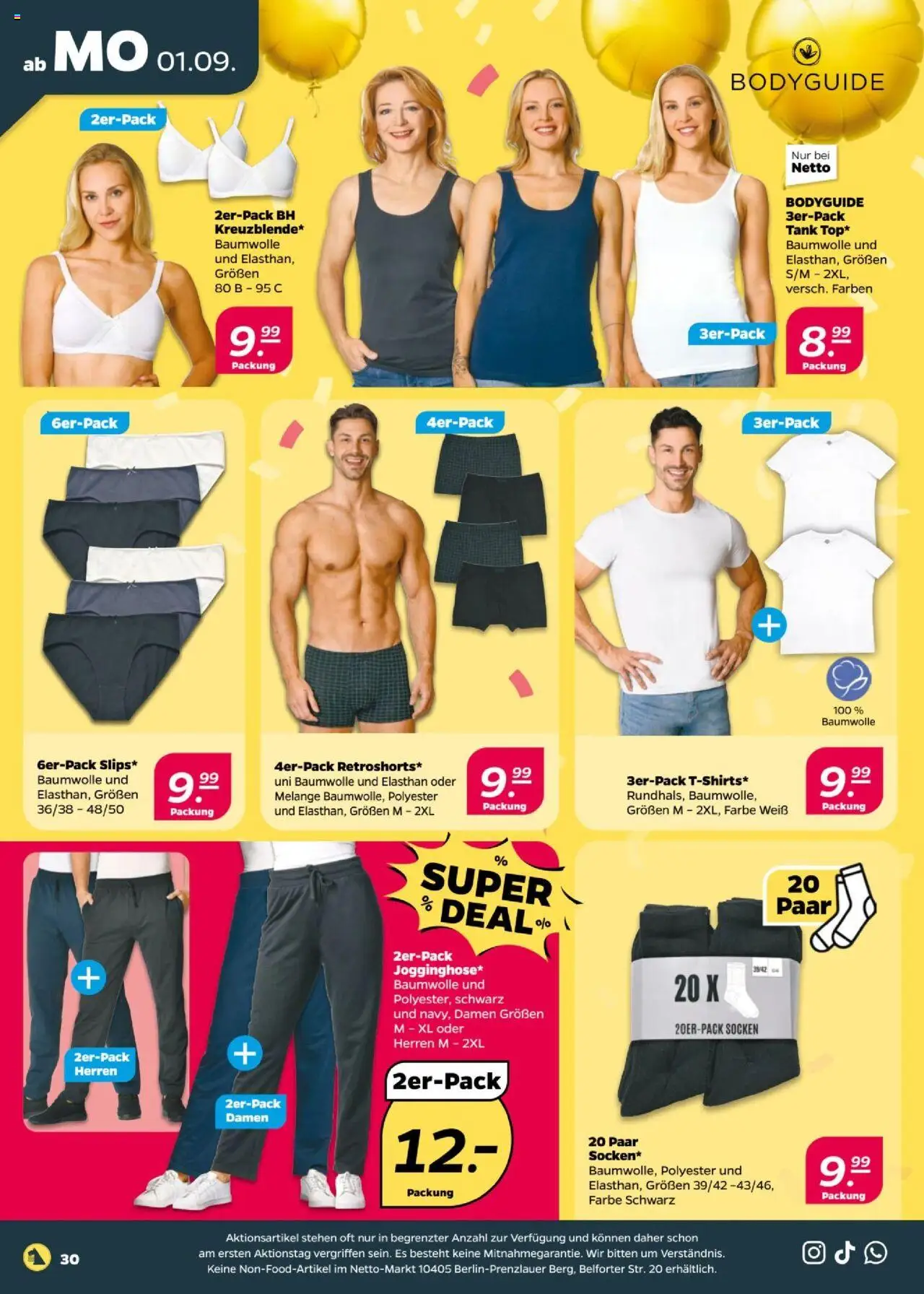 Netto Prospekt 	 - gültig ab dem 01.09.2025 | Seite: 30 | Produkte: BH, Socken