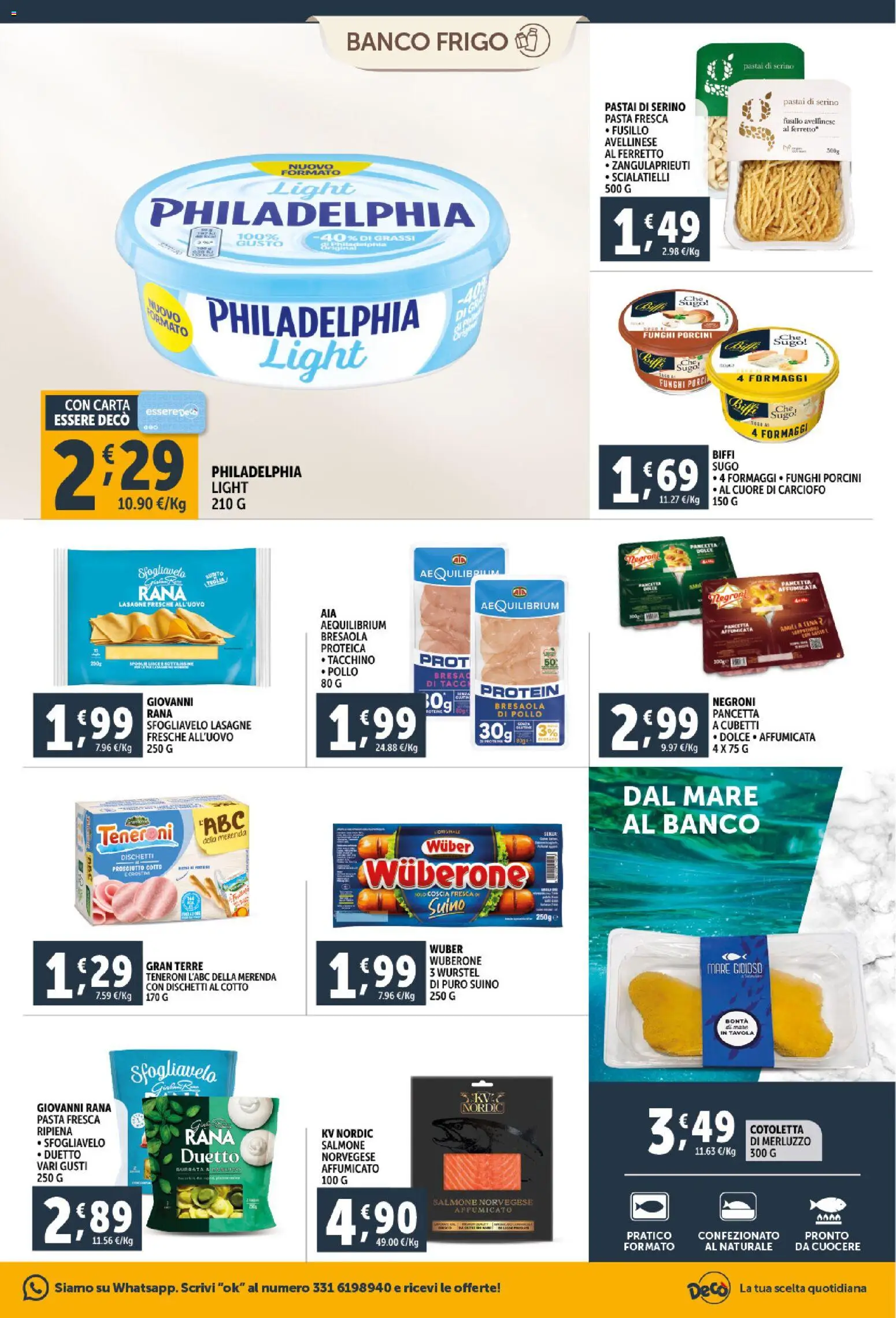 Volantino Decò del 06.03.2026 | Pagina: 11 | Prodotti: Merluzzo, Bresaola, Tacchino, Burrata