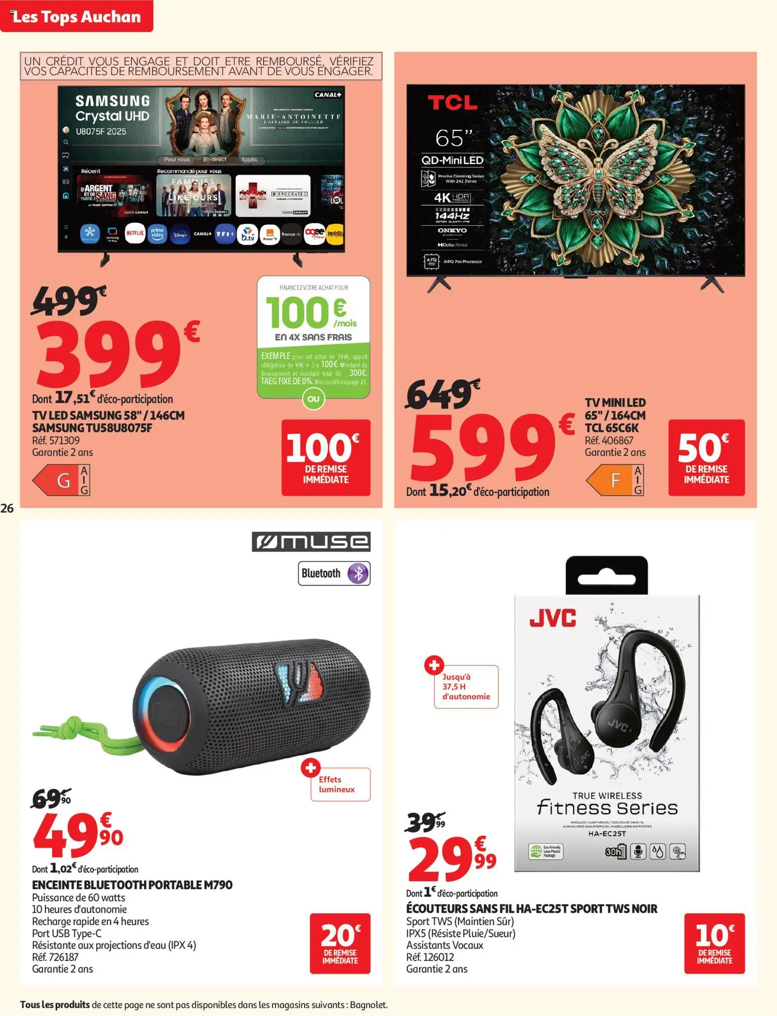 {H1} | Page: 26 | Produits: Écouteurs, TV led, Collier, Portable