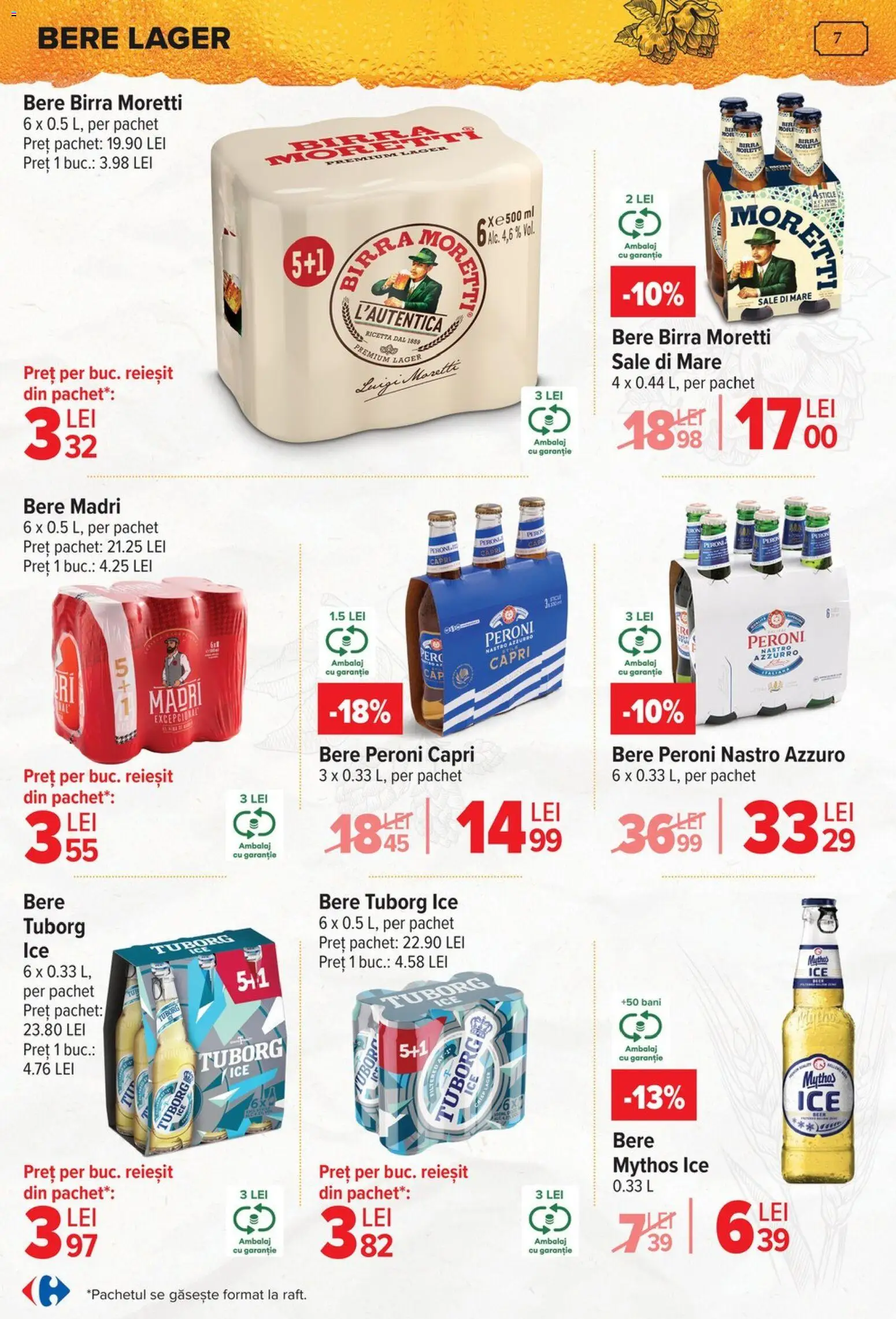 Noul catalog Carrefour – valabil de la 15.04.2026 | Pagină: 7 | Produse: Bere
