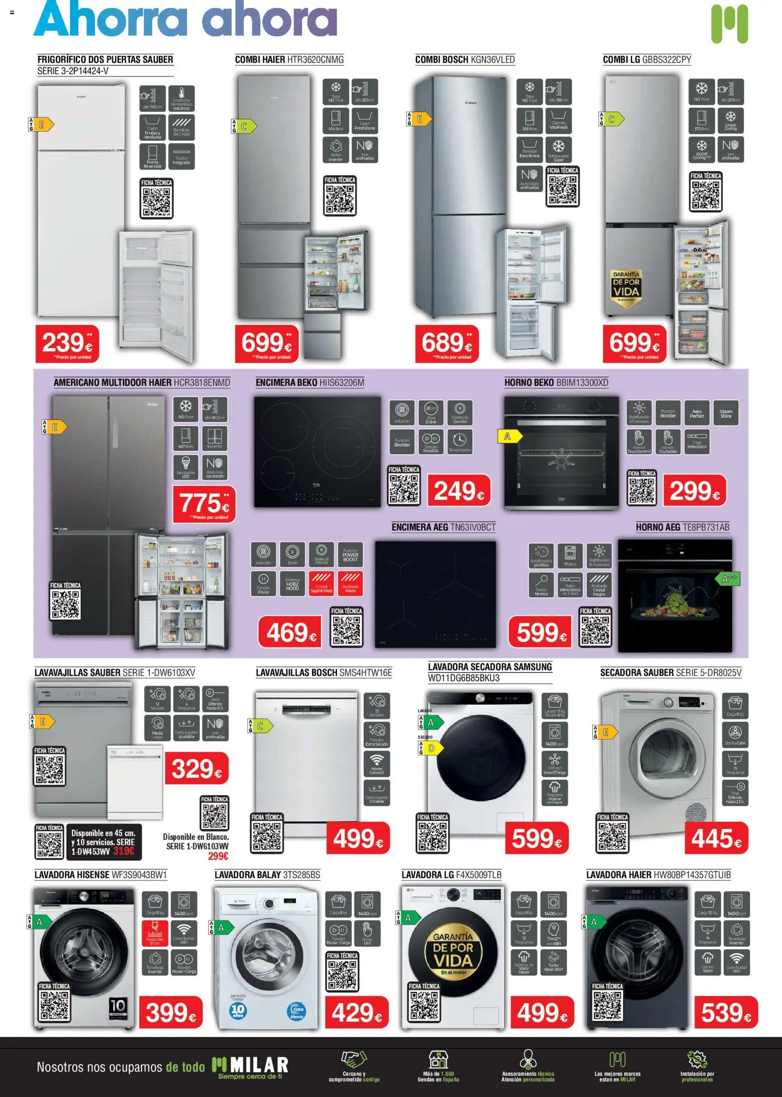 Milar folleto │ válido desde el 01.02.2026 | Página: 2 | Productos: Lavadora, Secadora, Lavavajillas, Combi