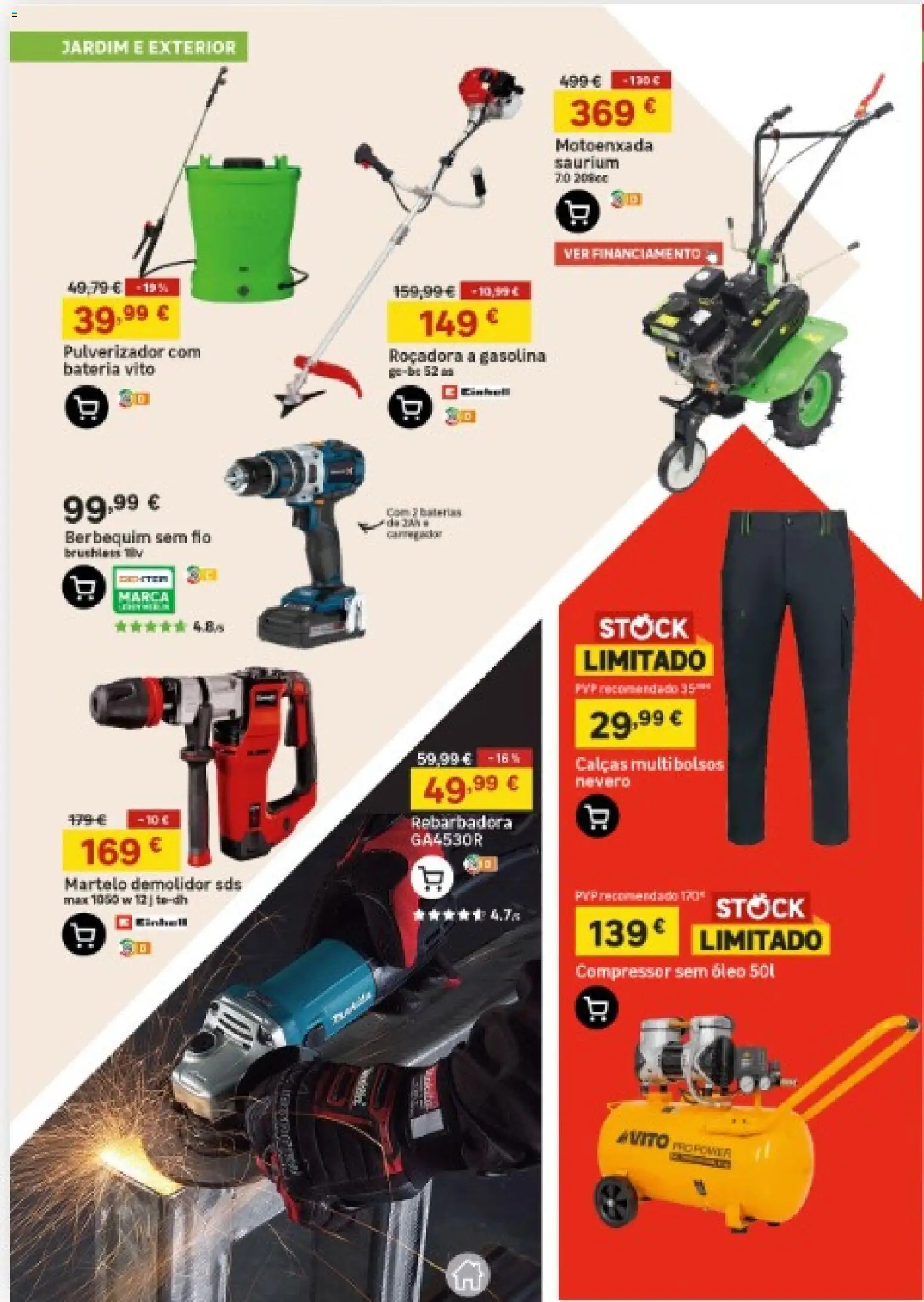 Leroy Merlin Catálogo │ válido de 26.03.2026 | Página: 6 | Produtos: Motoenxada, Calças, Óleo, Martelo